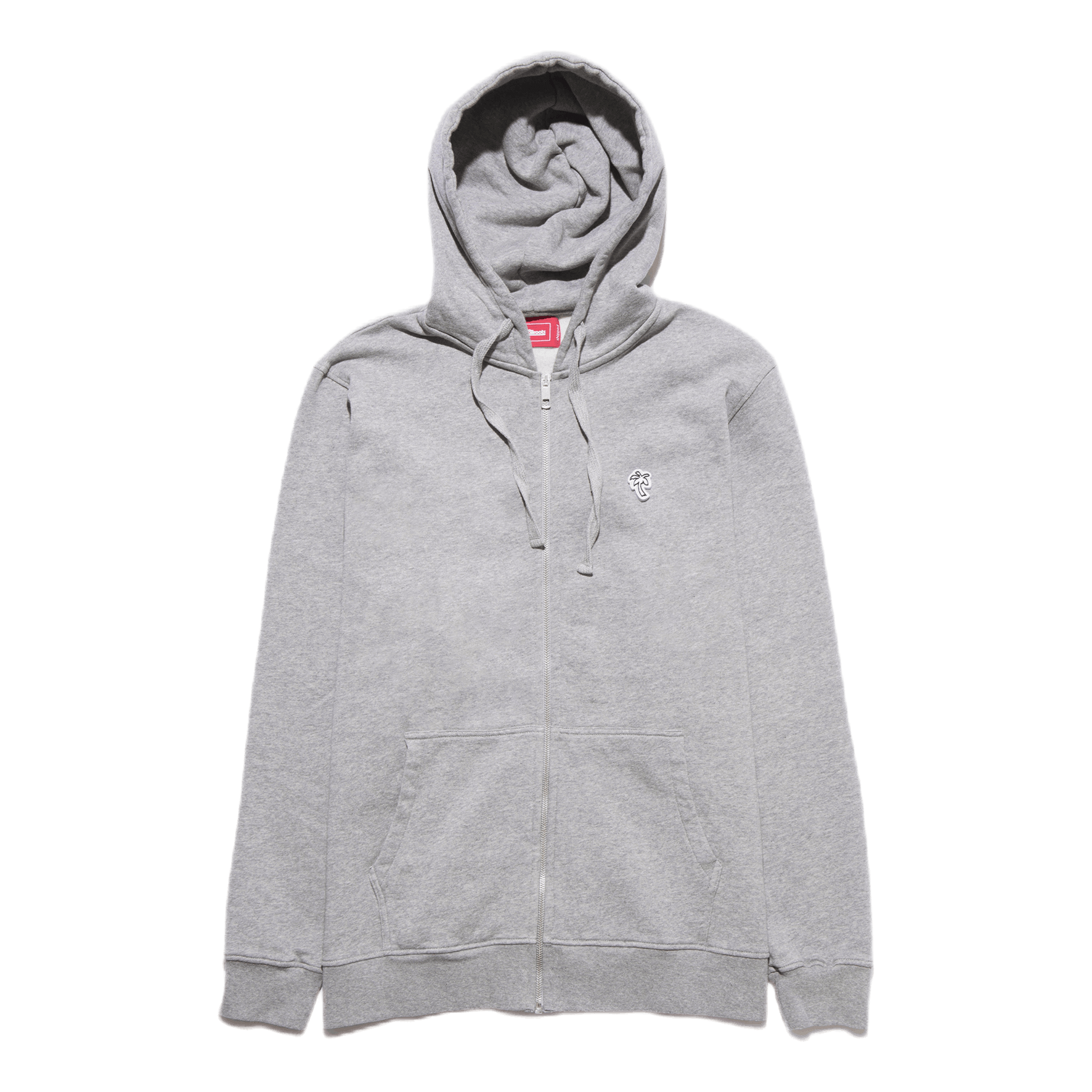 Cali Palm Patch Zip Hoodie Gray