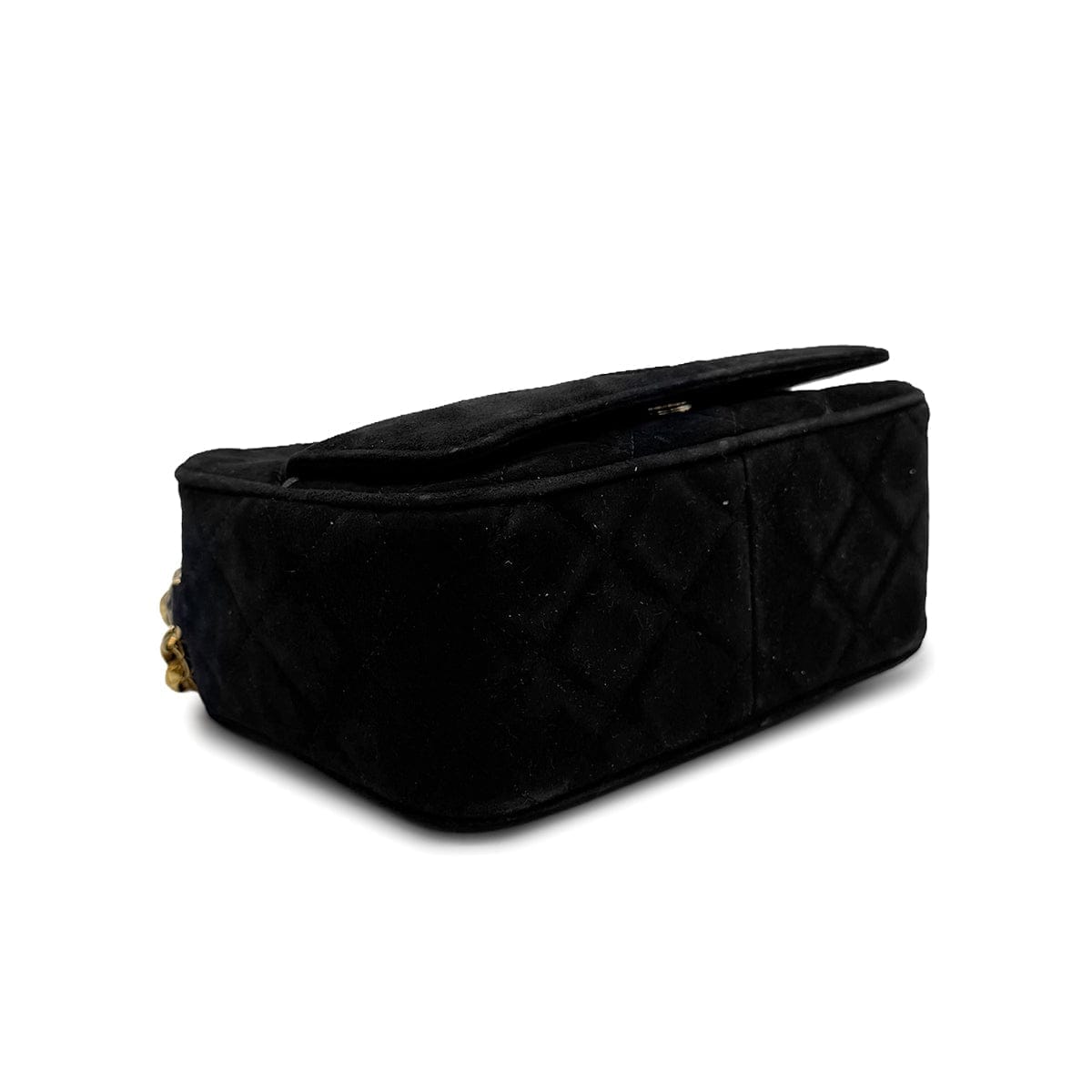 Vintage LOVER Purpose VINTAGE CHANEL MATELASSE FRINGE BIJOU CHAIN SHOULDER BAG BLACK SUEDE GOLD HARDWARE 90329207
