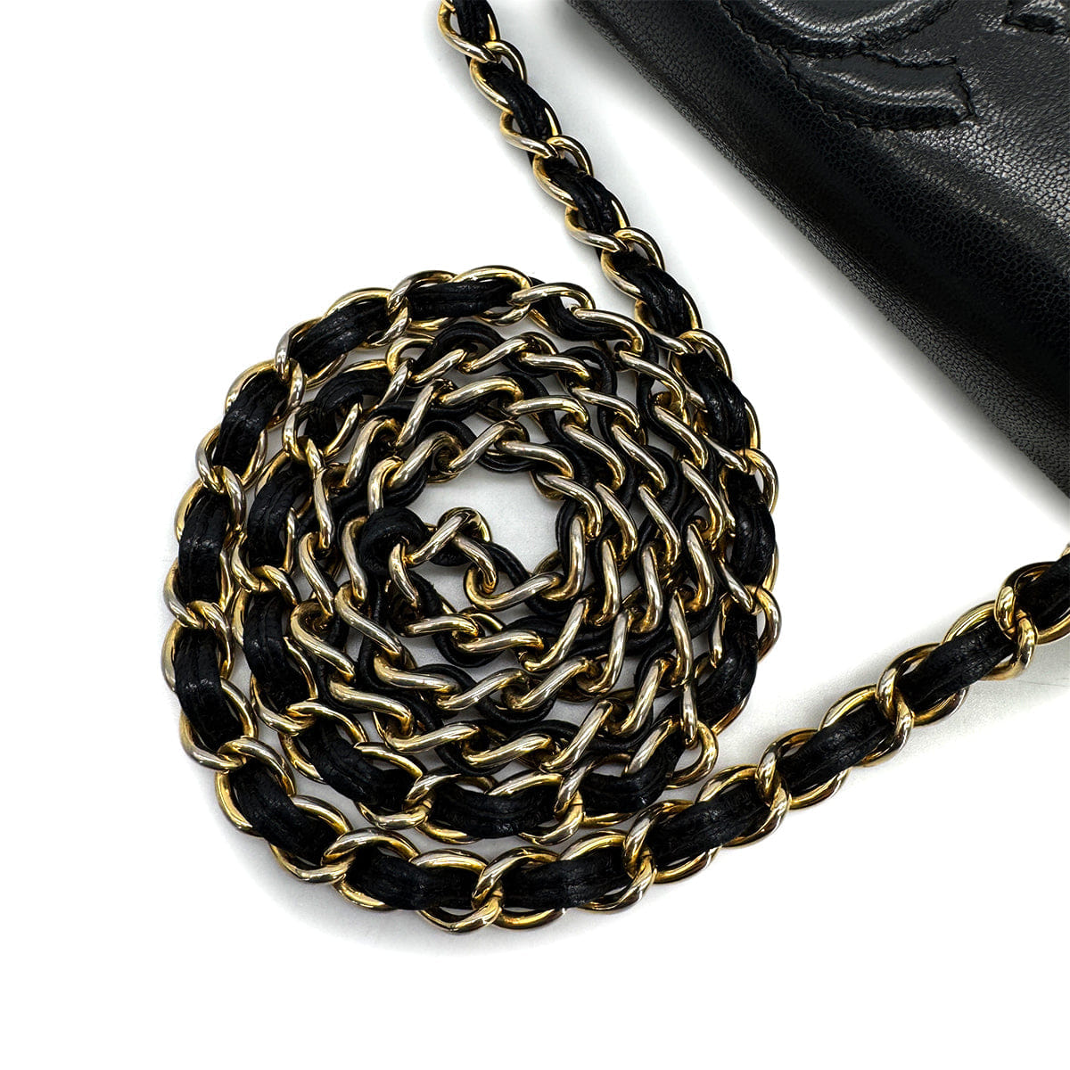 Luxury Promise Japan VINTAGE CHANEL COCOMARK MATELASSE CHAIN SHOULDER BAG BLACK LAMB SKIN GOLD HARDWARE 90324282