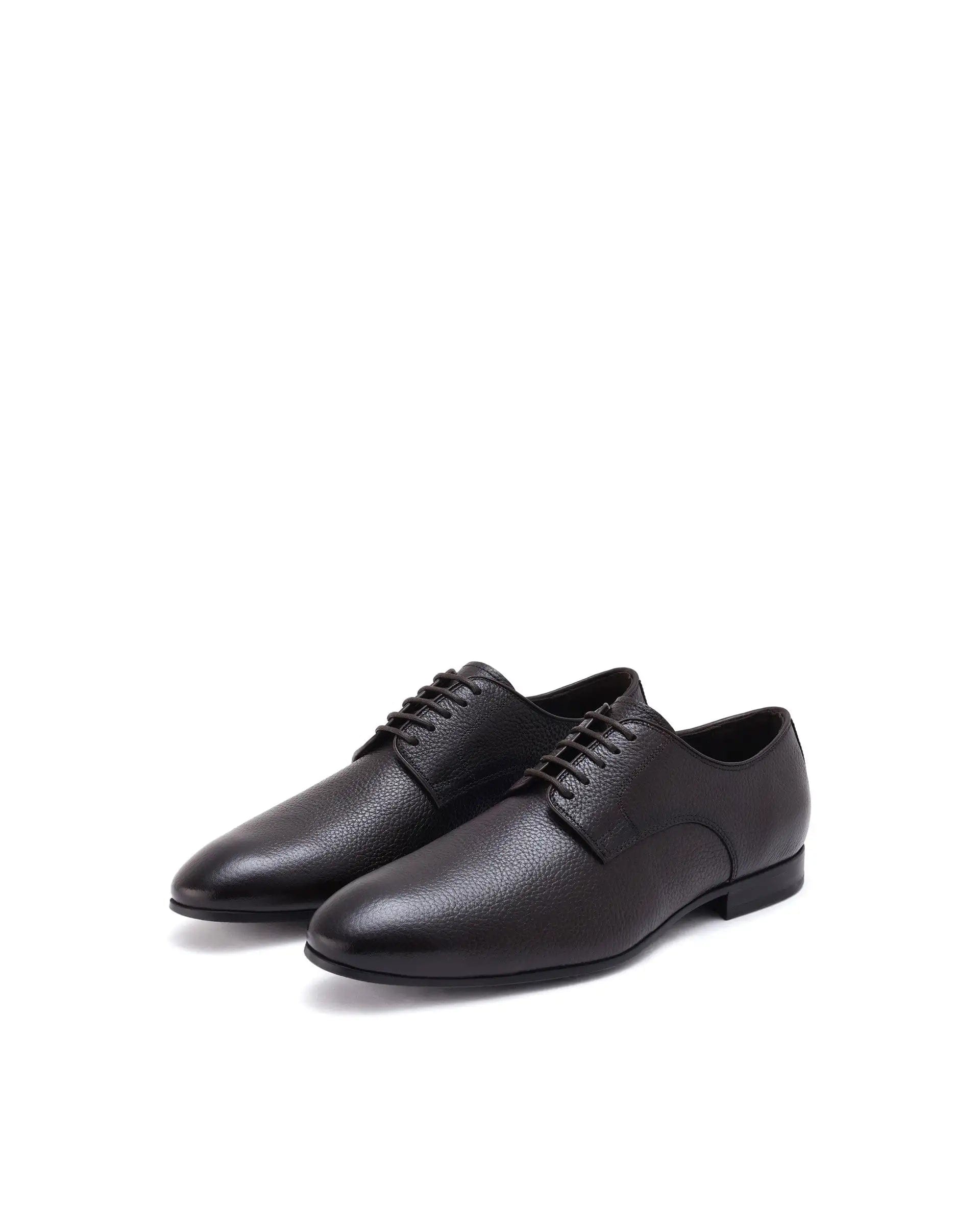 RAREZ Rare Rabbit Men Wolve Brown Milled Leather Derby Style Lace - Up Formal Shoes