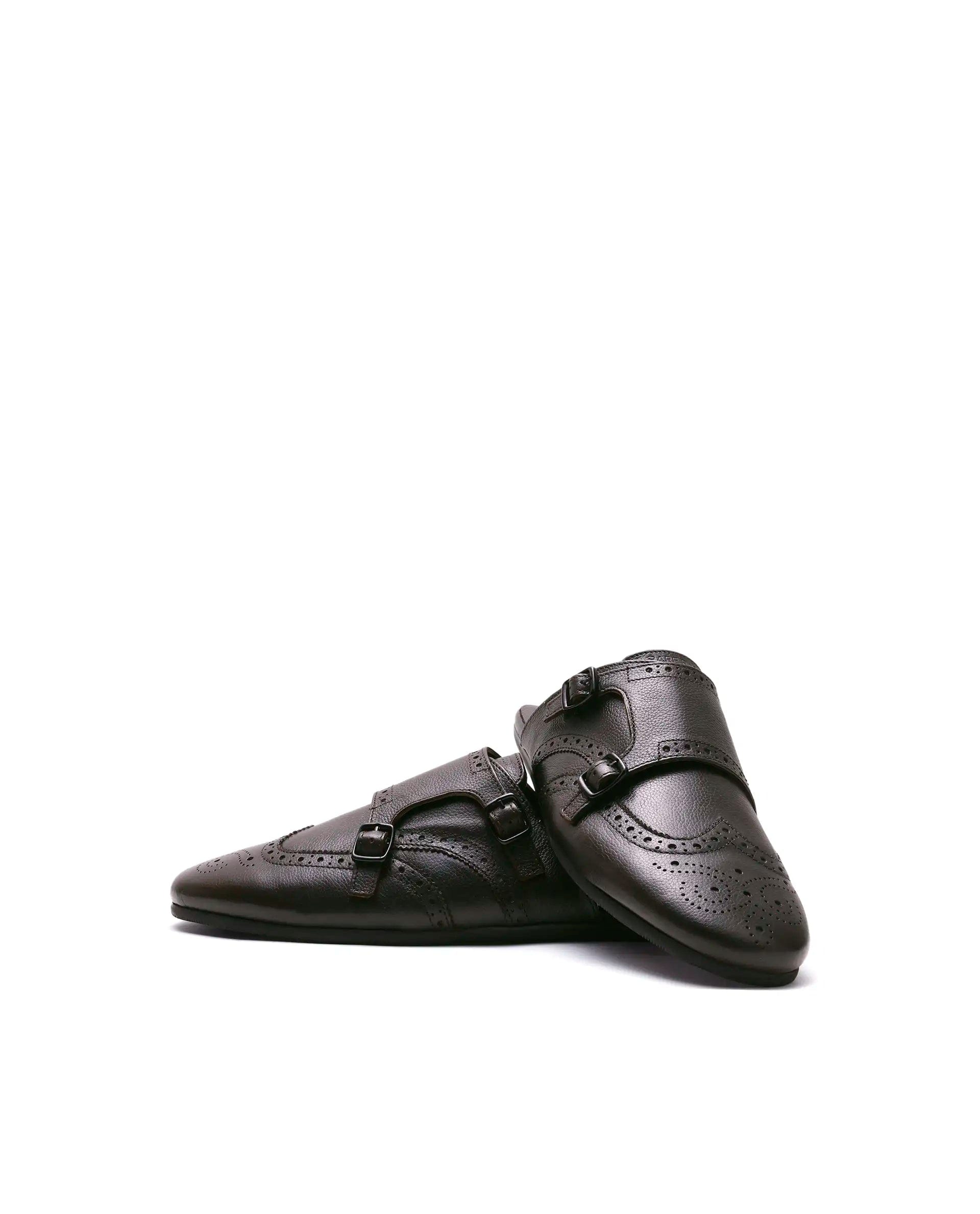 RAREZ Rare Rabbit Men's Dmonk Dark Brown Leather Mule