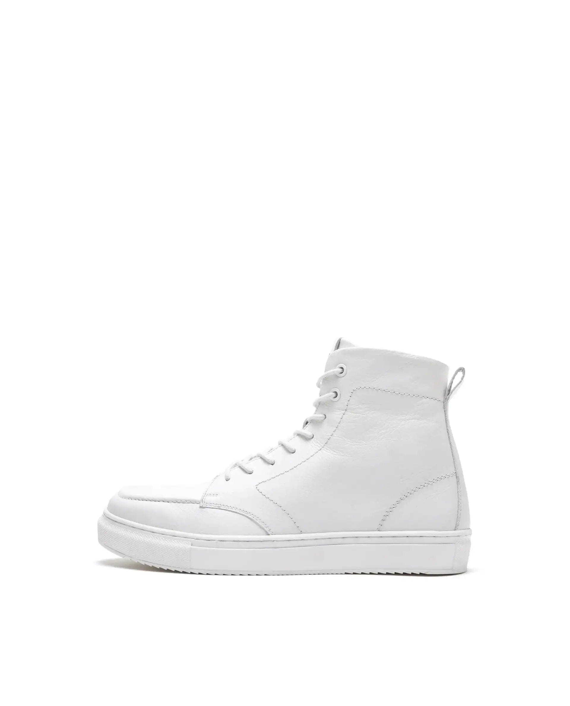 RAREZ Rare Rabbit Men's Taico White Leather Lace - Up Closure Boots