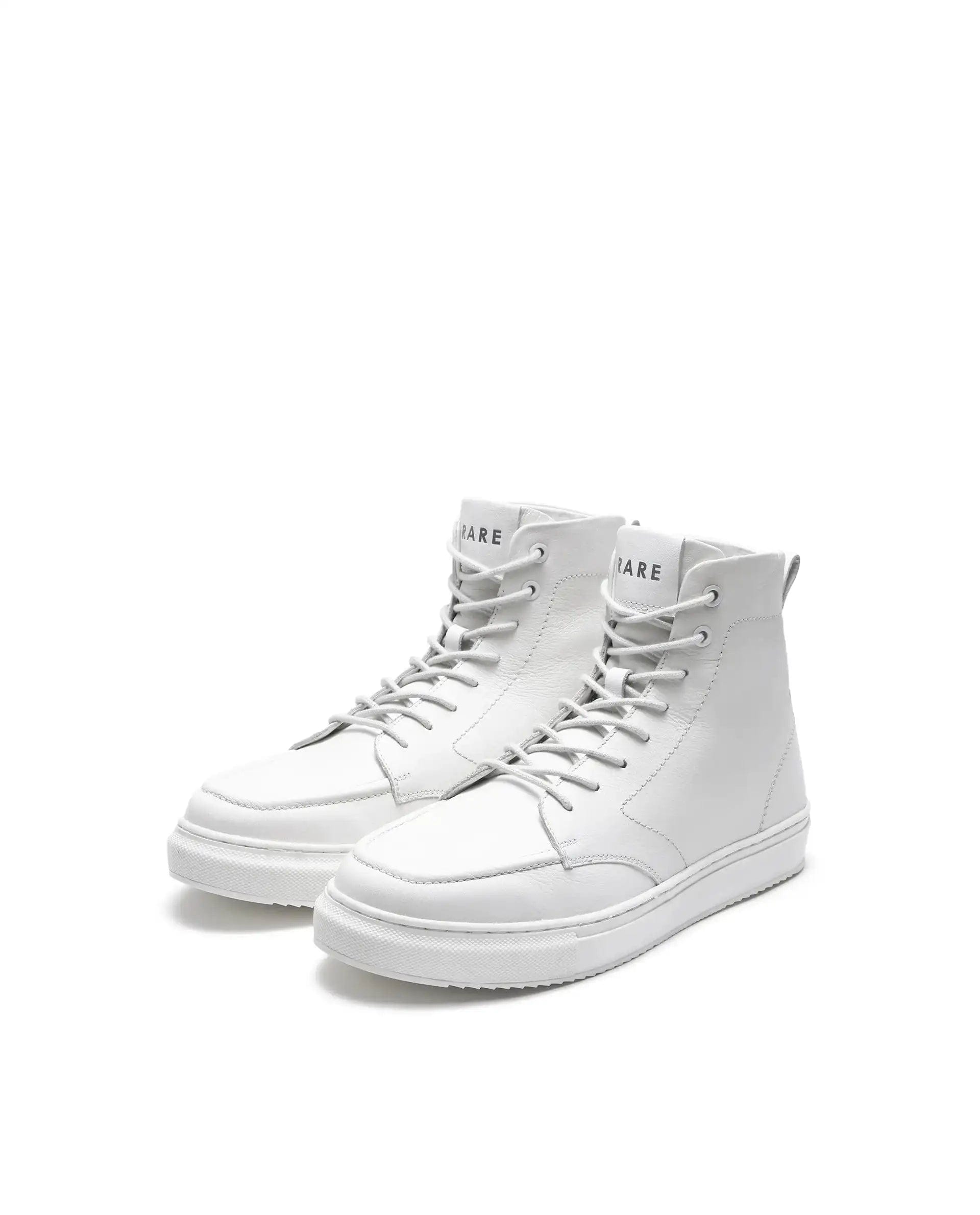 RAREZ Rare Rabbit Men's Taico White Leather Lace - Up Closure Boots