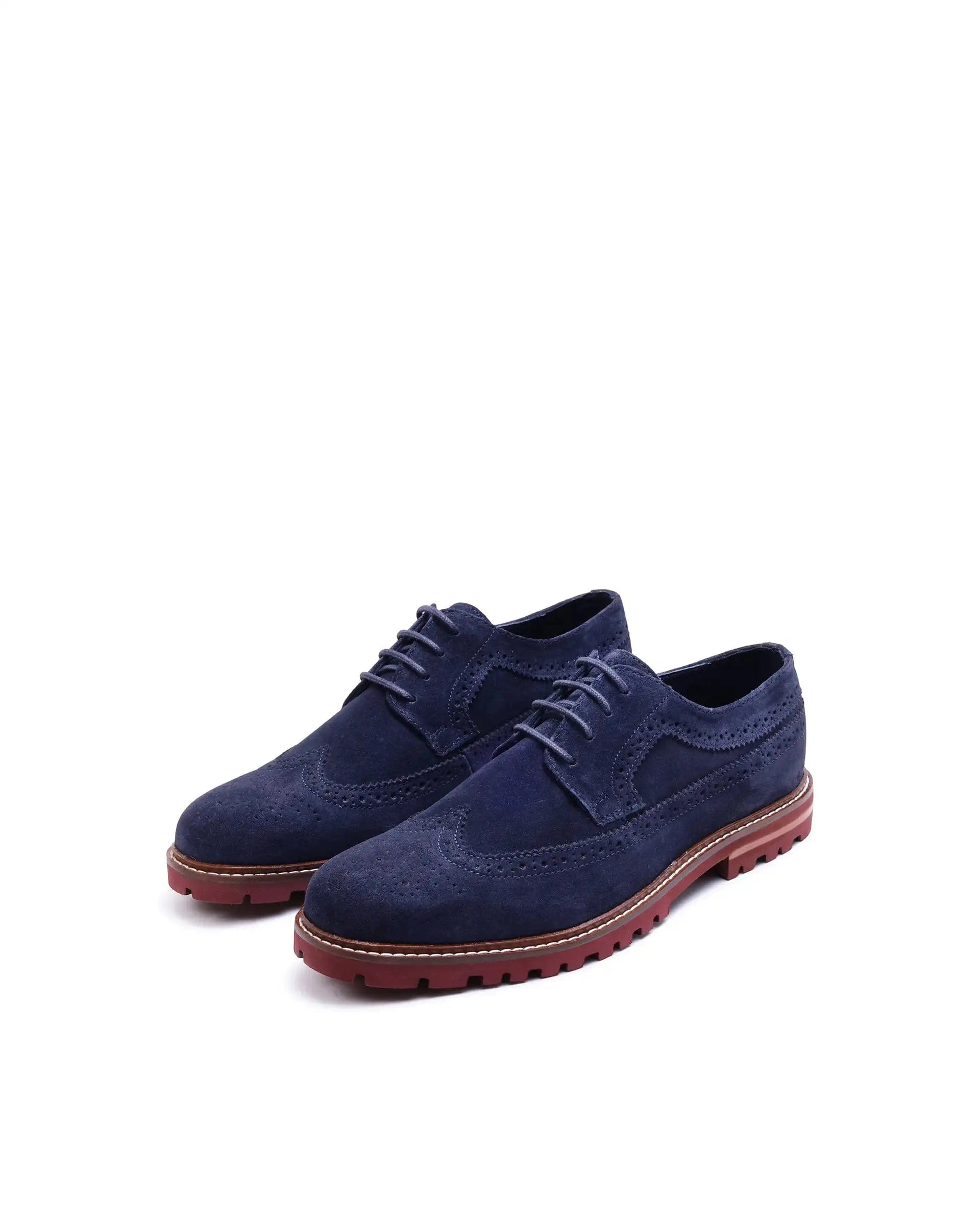 RAREZ Rare Rabbit Men Brix Navy Suede Lace - Up Closure Shoes