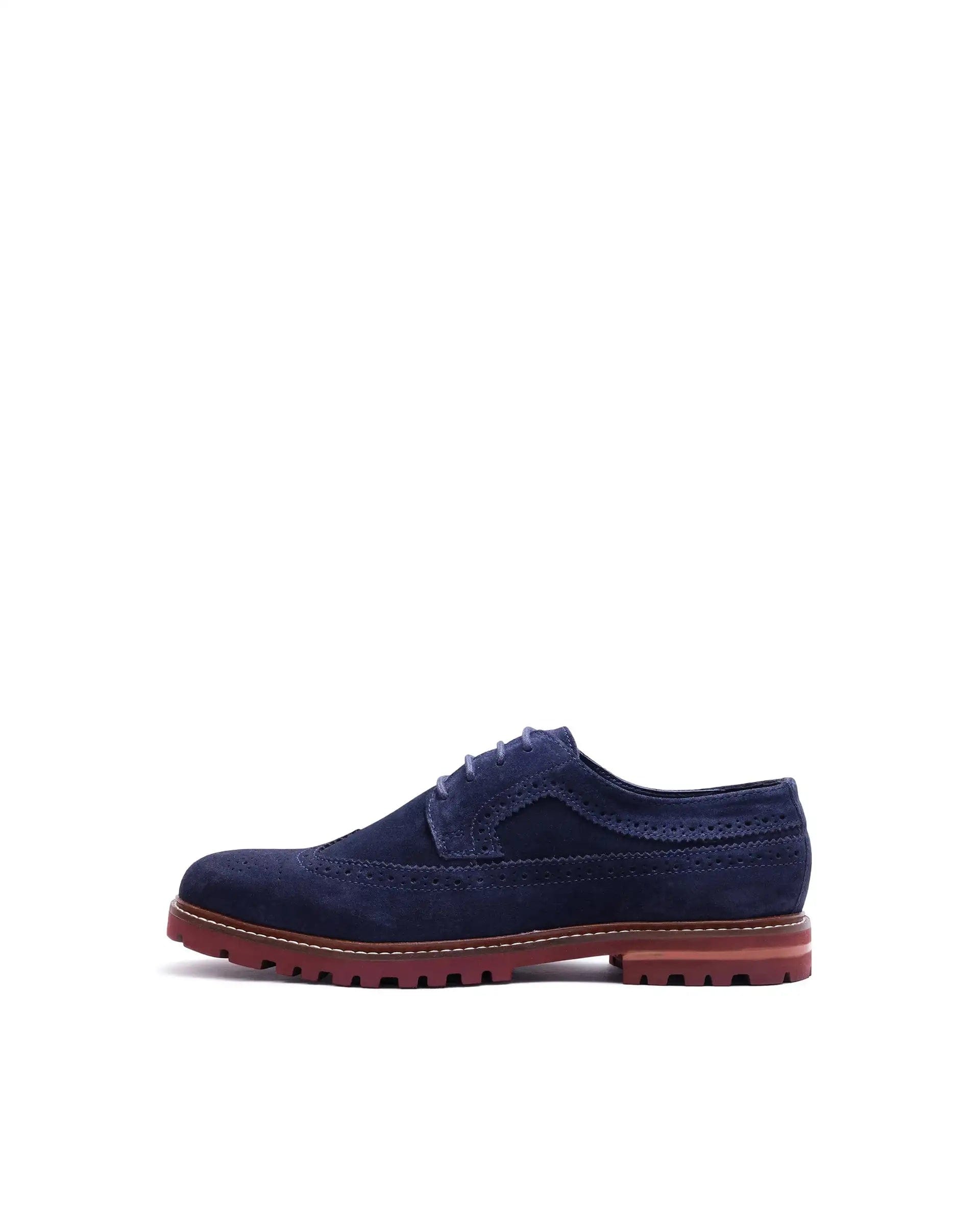 RAREZ Rare Rabbit Men Brix Navy Suede Lace - Up Closure Shoes