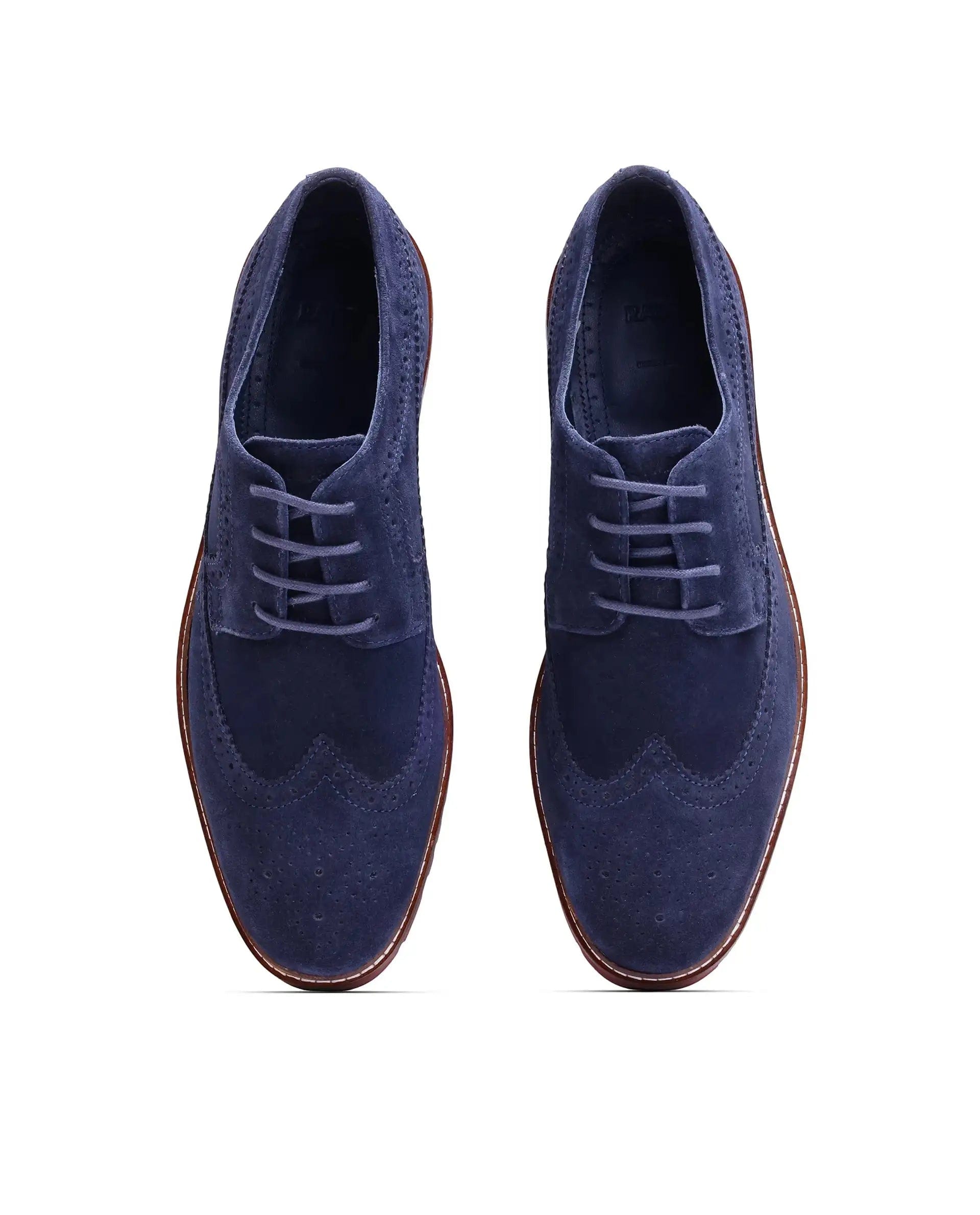 RAREZ Rare Rabbit Men Brix Navy Suede Lace - Up Closure Shoes