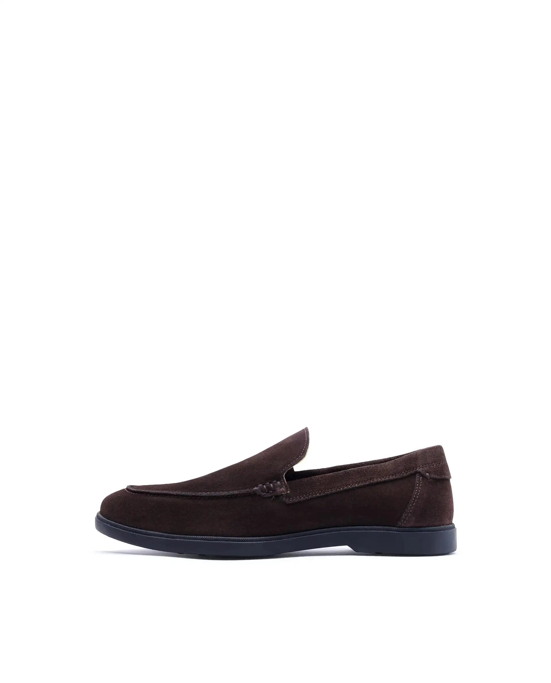 RAREZ Rare Rabbit Men Velour Coffee Suede Leather Slip - On Closure Loafer