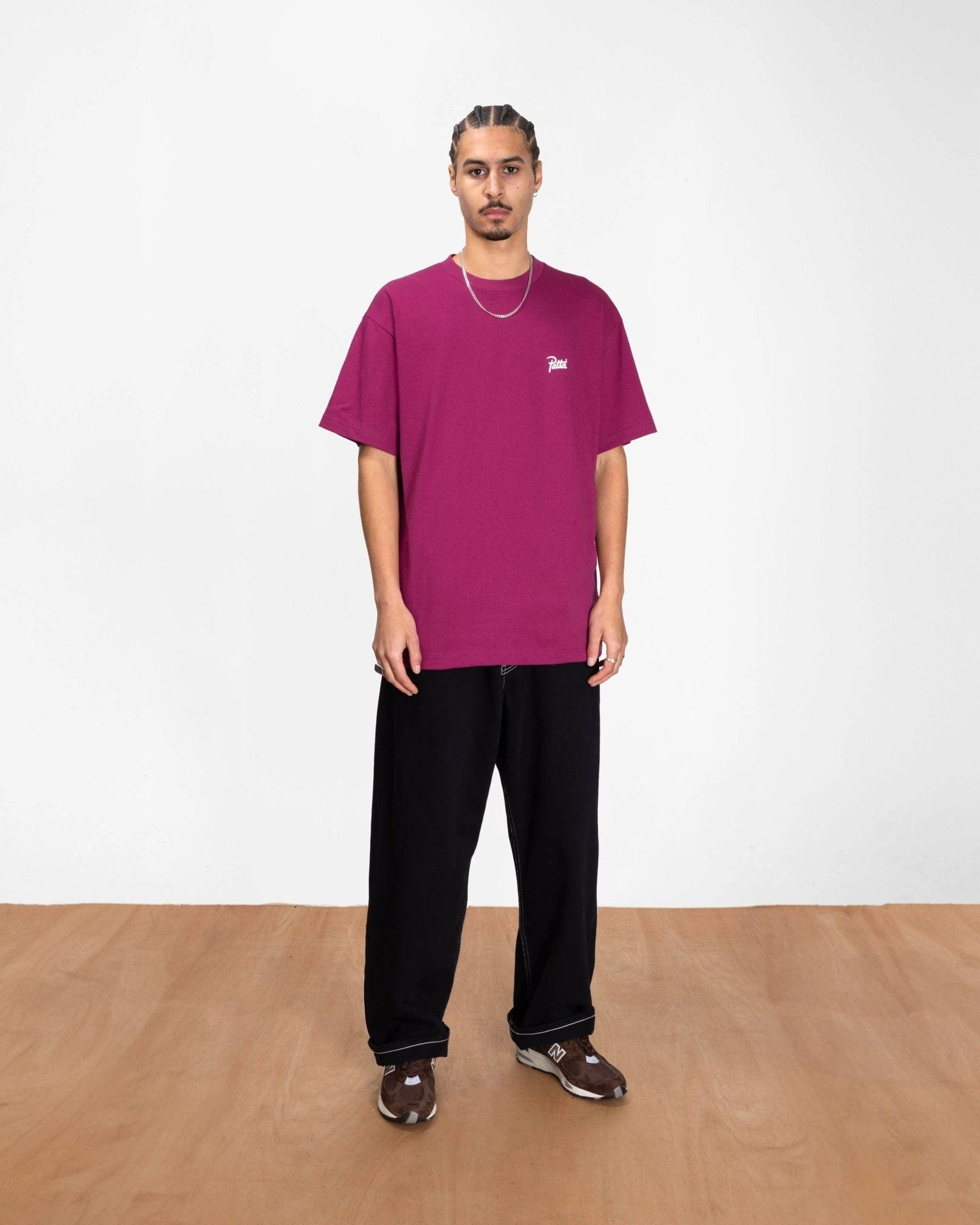 Patta Script Logo T - Shirt (Boysenberry)