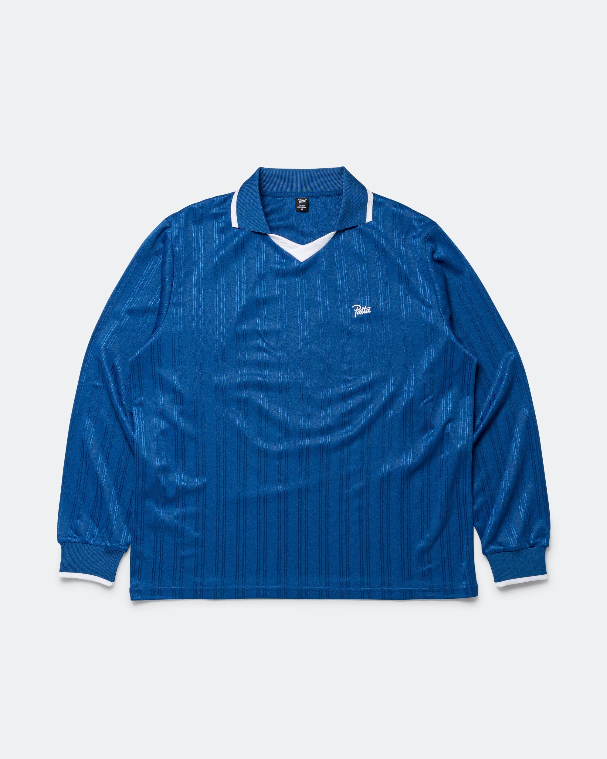 Patta Jacquard Striped Long Sleeve - Monaco Blue