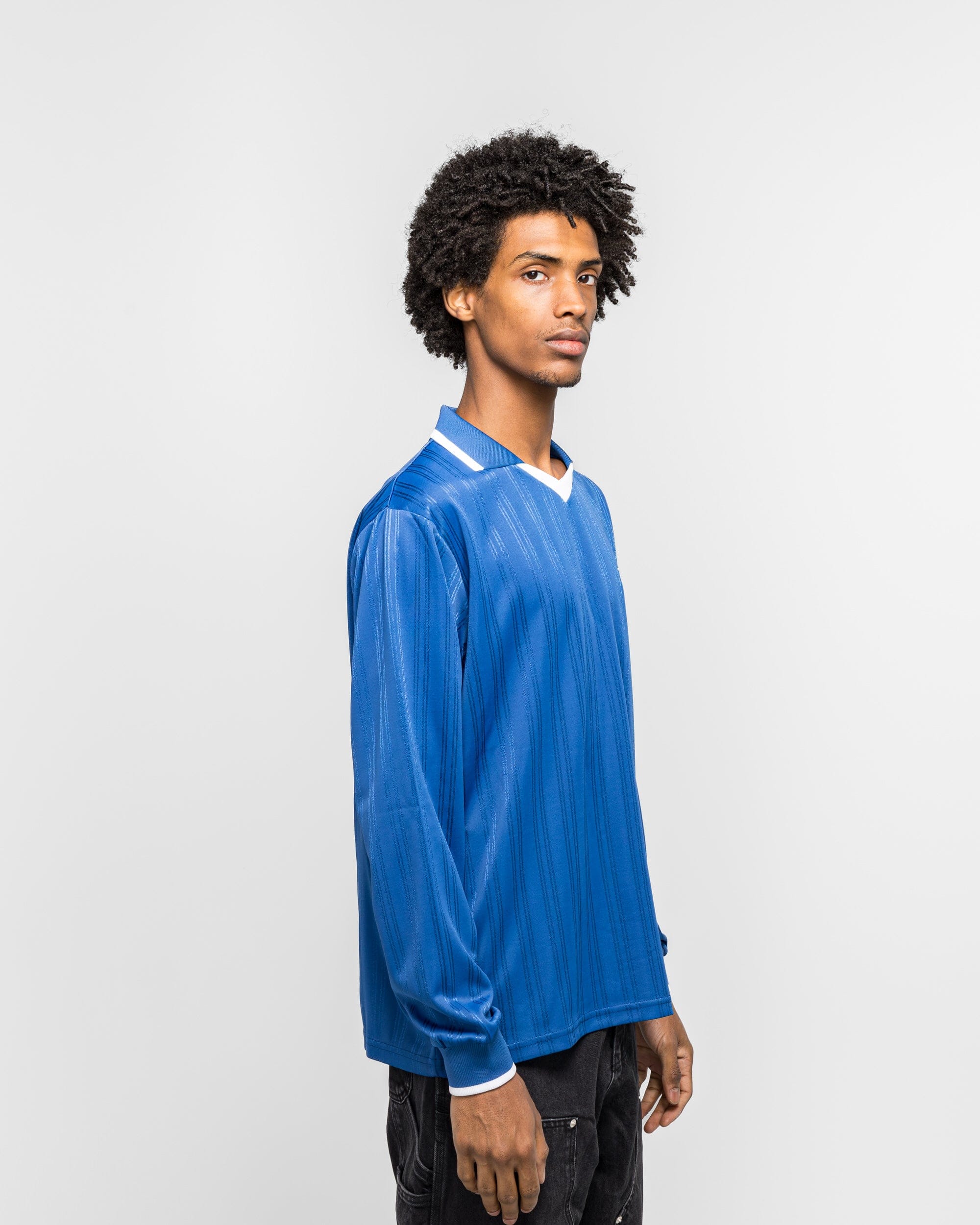 Patta Jacquard Striped Long Sleeve - Monaco Blue