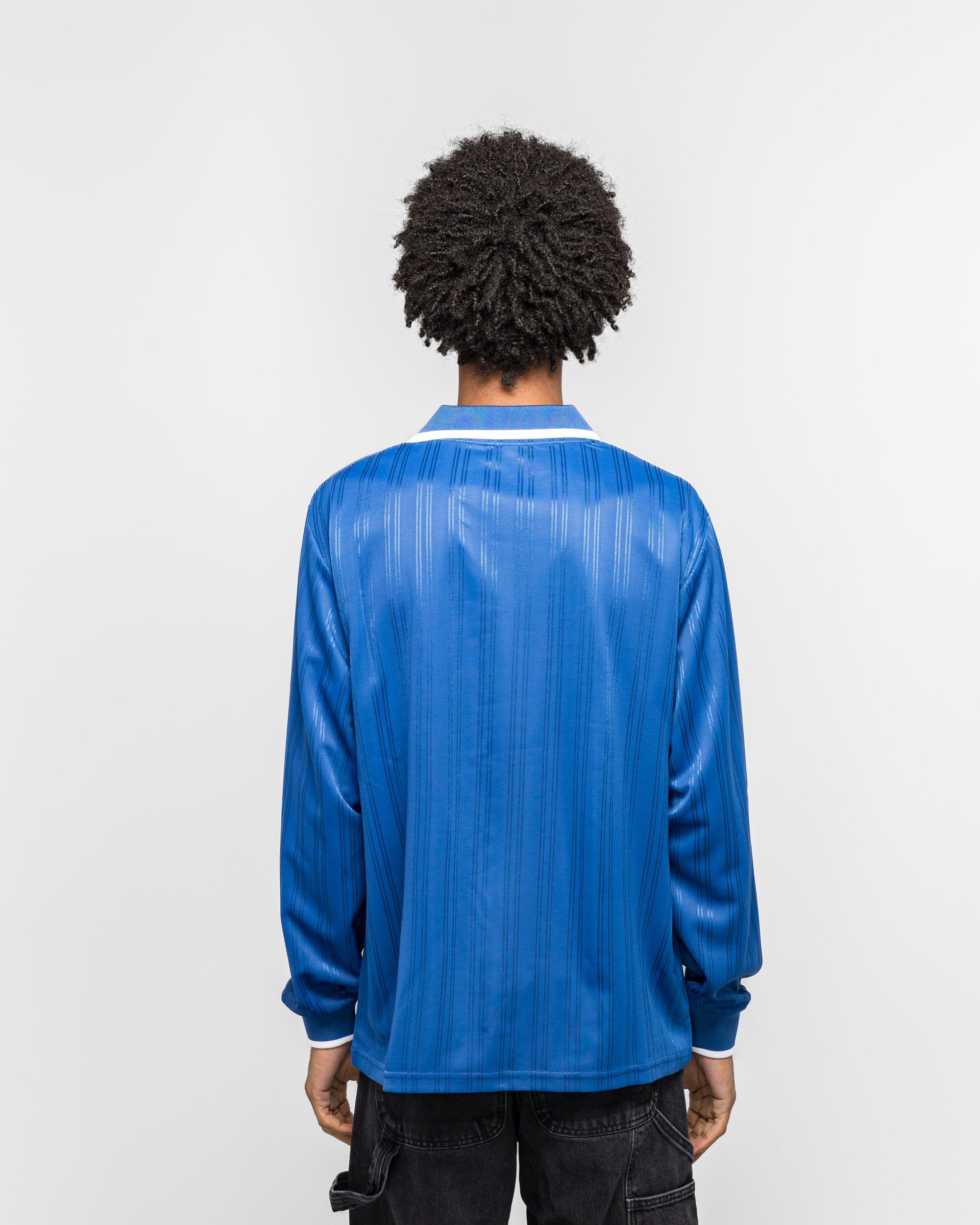 Patta Jacquard Striped Long Sleeve - Monaco Blue
