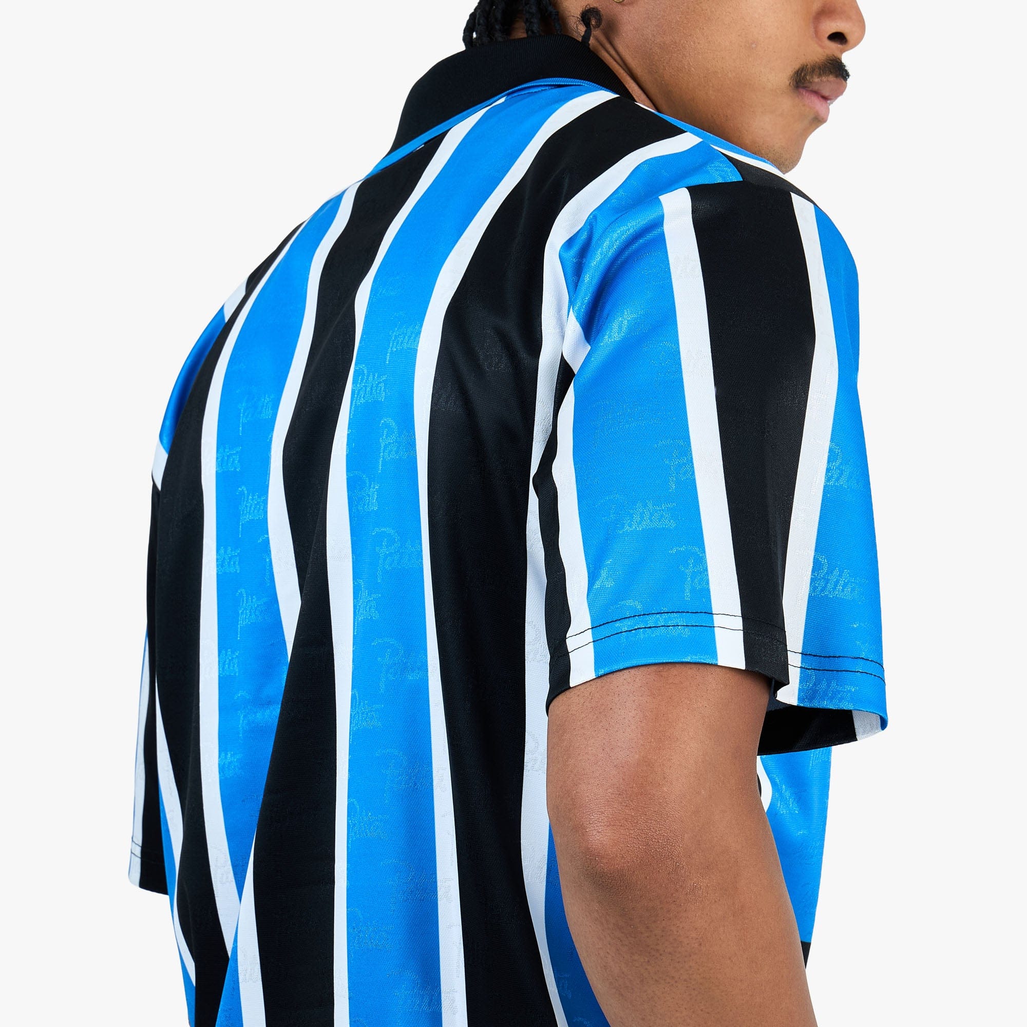 Patta Stripe Football Jersey / French Blue