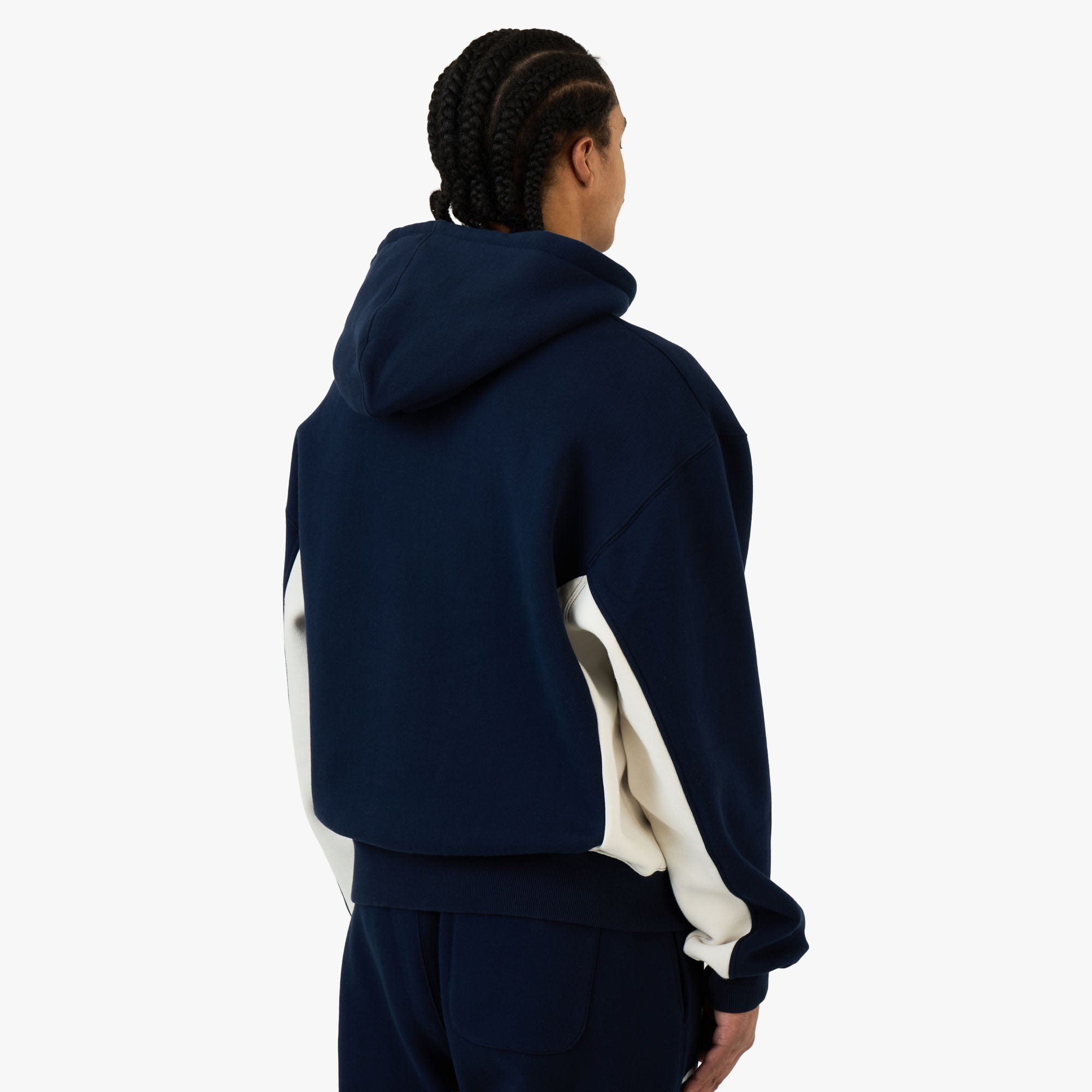 Patta Chenille Logo Hooded Sweater / Navy