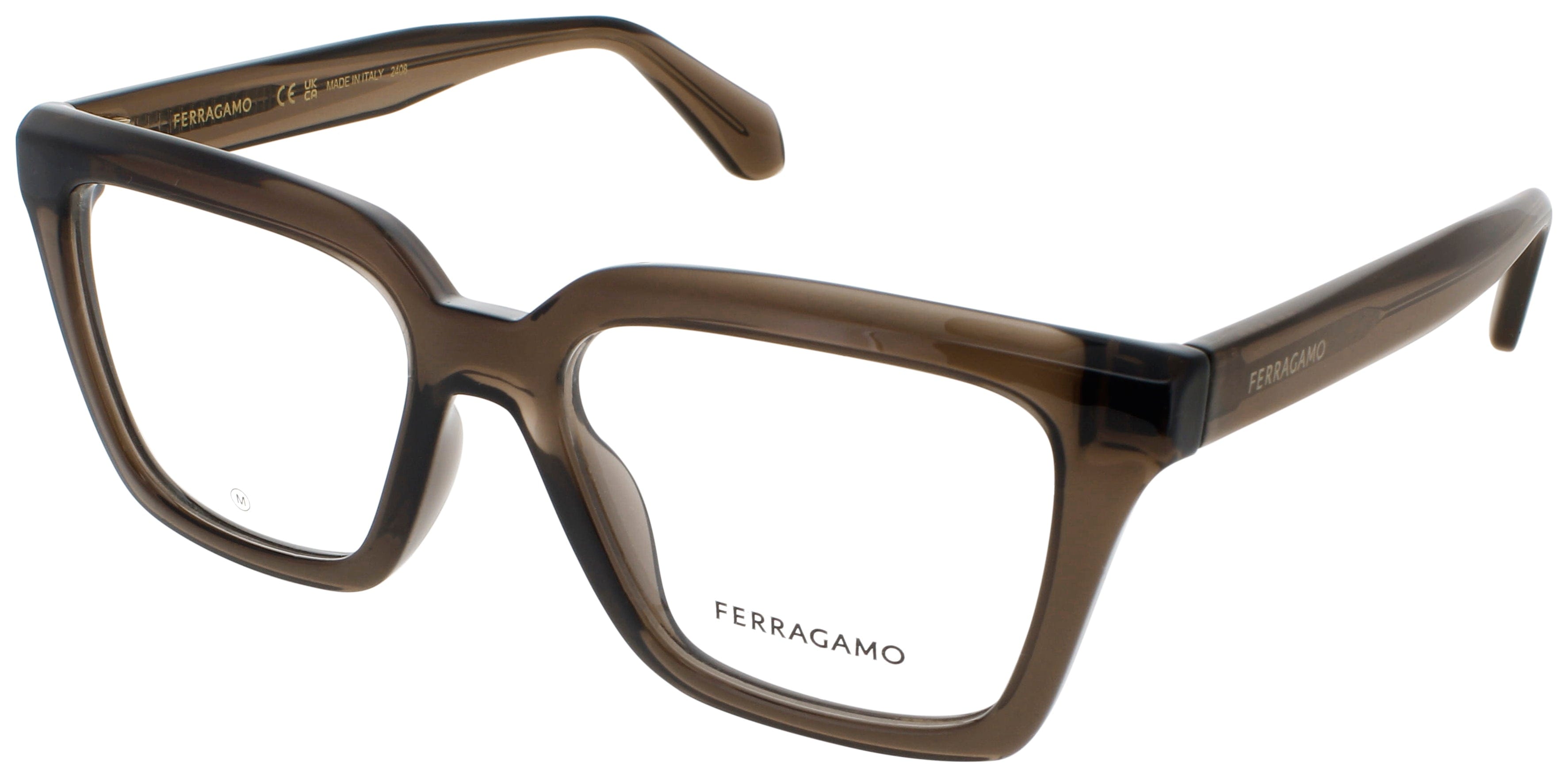 Salvatore Ferragamo Optical Glasses TRANSPARENT DARK BROWN
