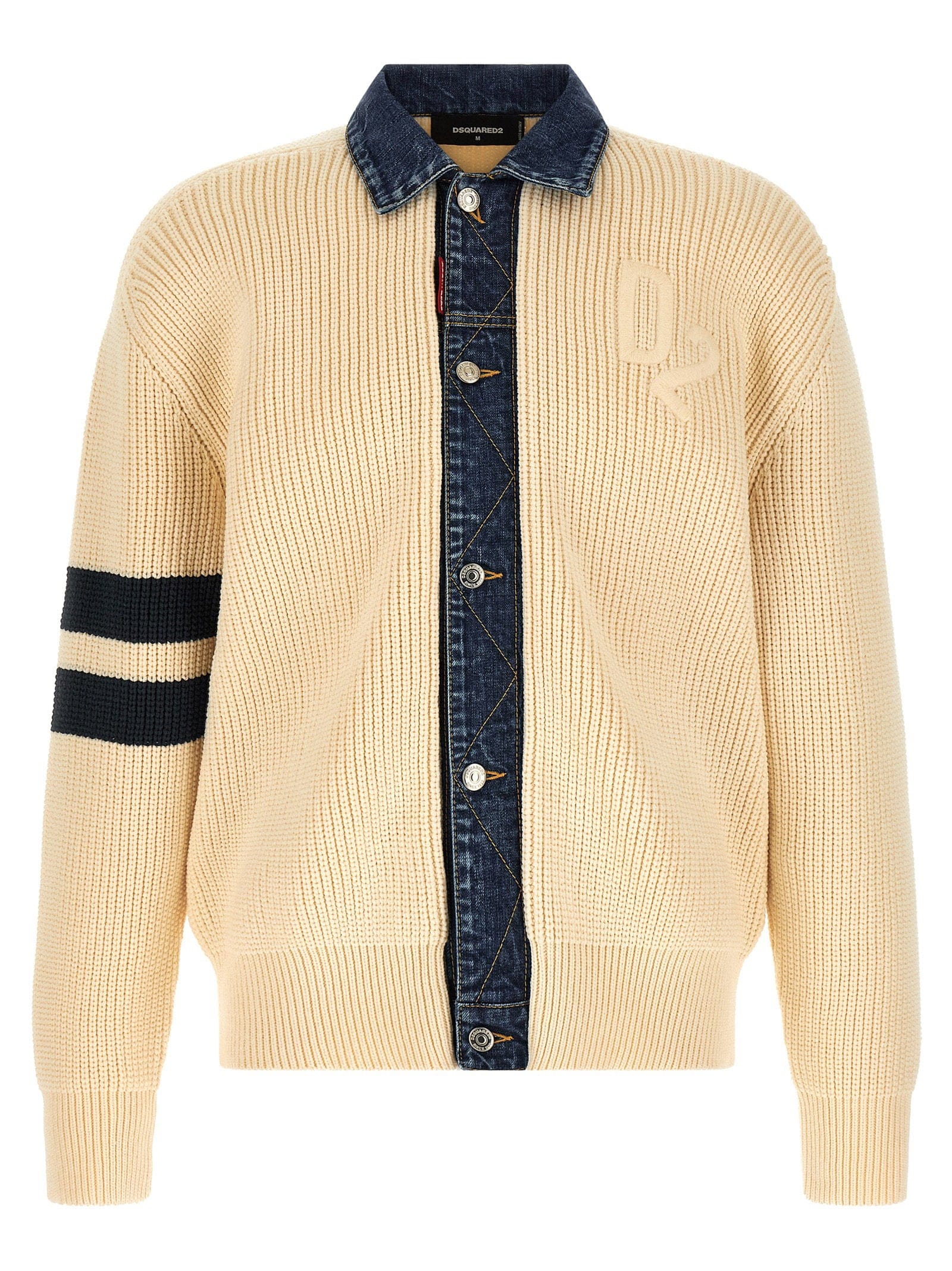 Dsquared2 Men's blue Mix D2 Cardigan