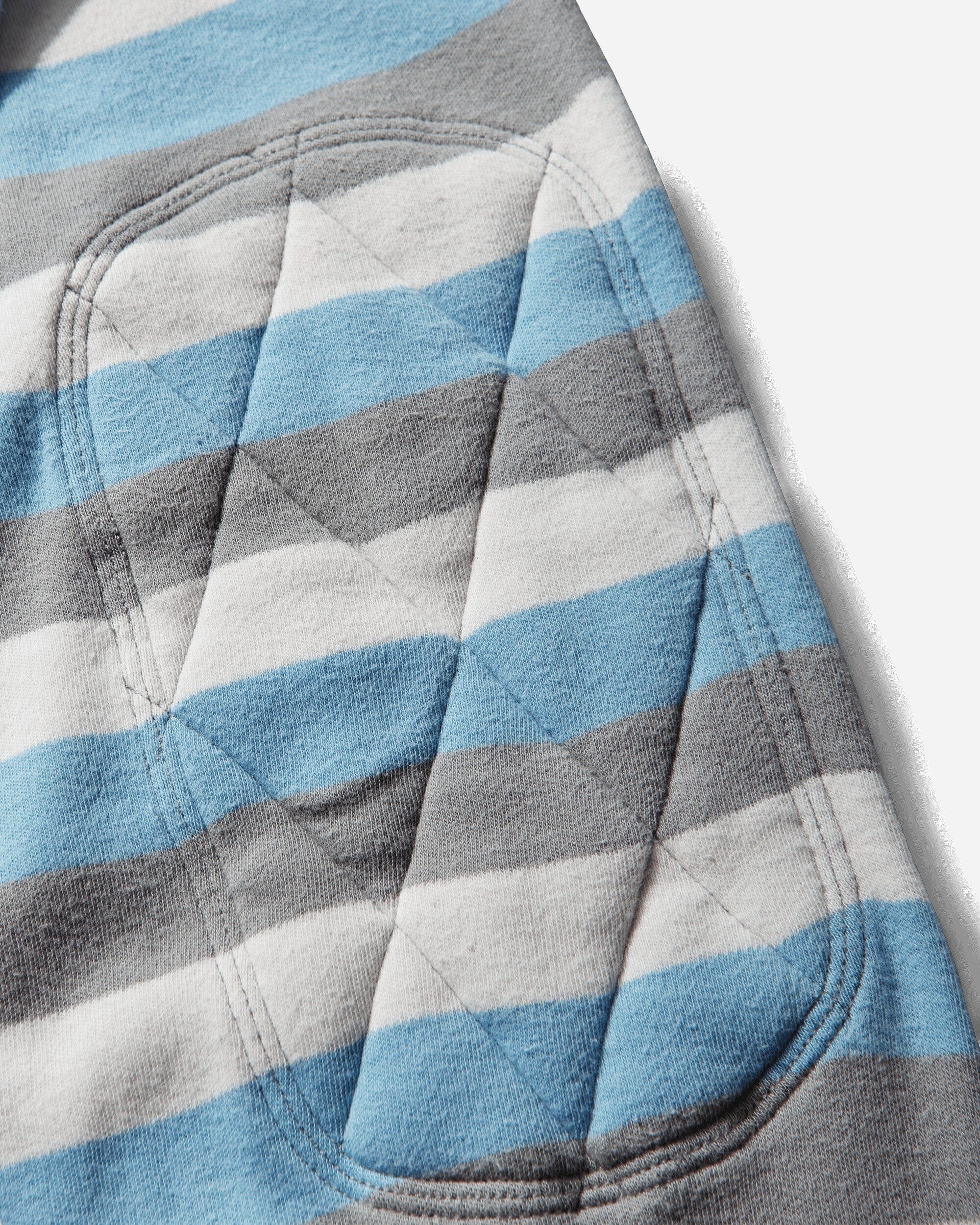 ERL Men's Striped Long Sleeve Polo Blue