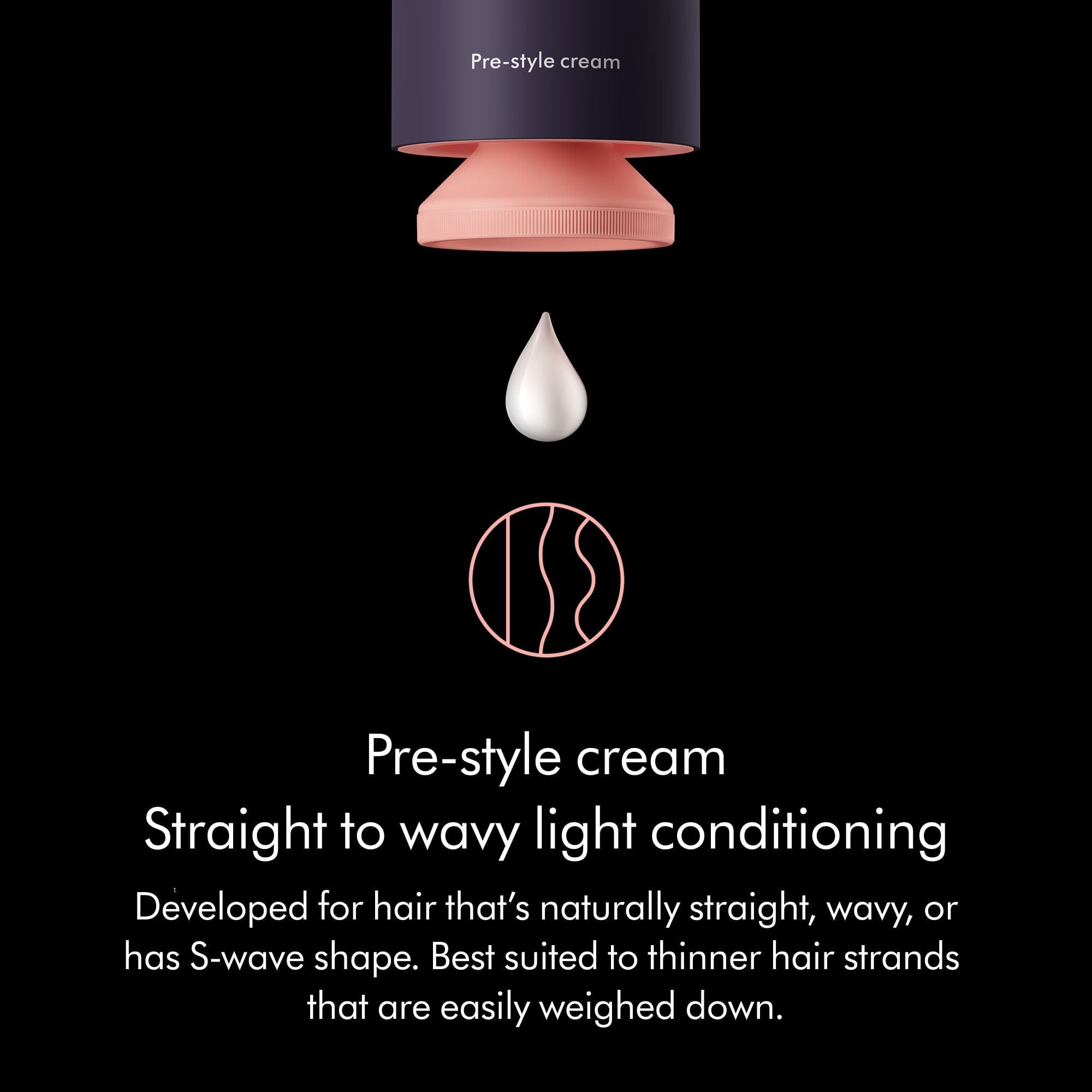 Dyson Chitosan Pre - Style Cream Straight to Wavy Light Conditioning