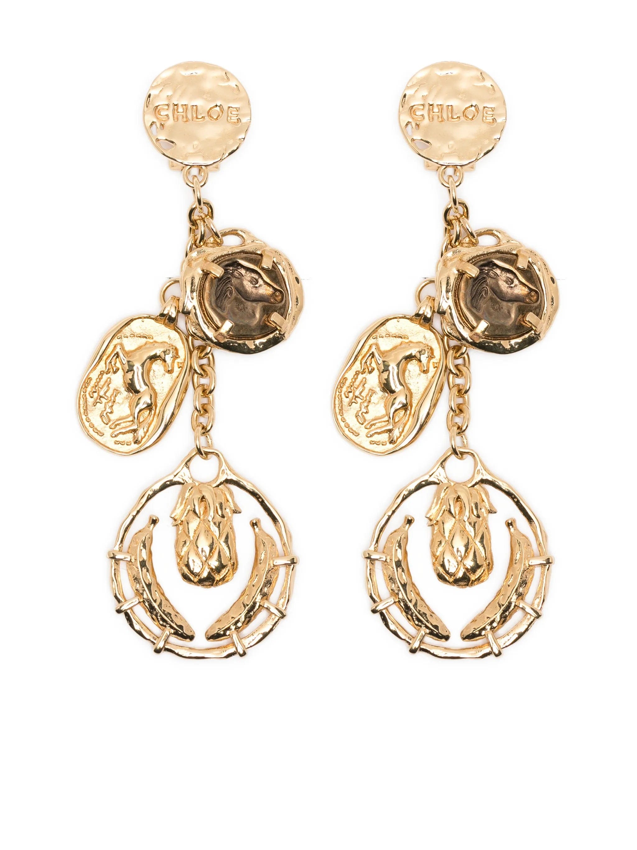 Chloé Medals dangling earrings
