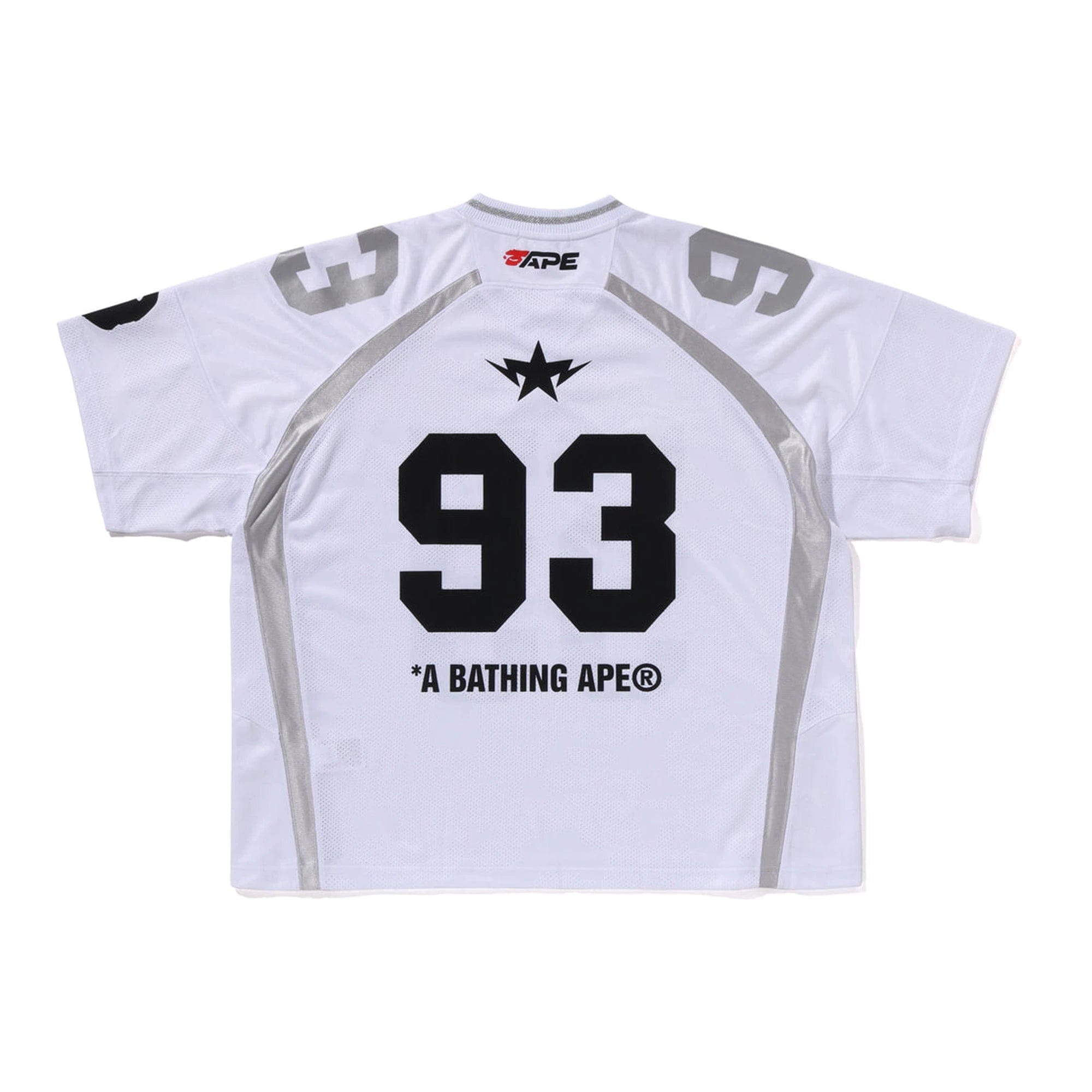 A Bathing Ape BAPE Line Camo Jacquard Relaxed Fit Football Jersey White