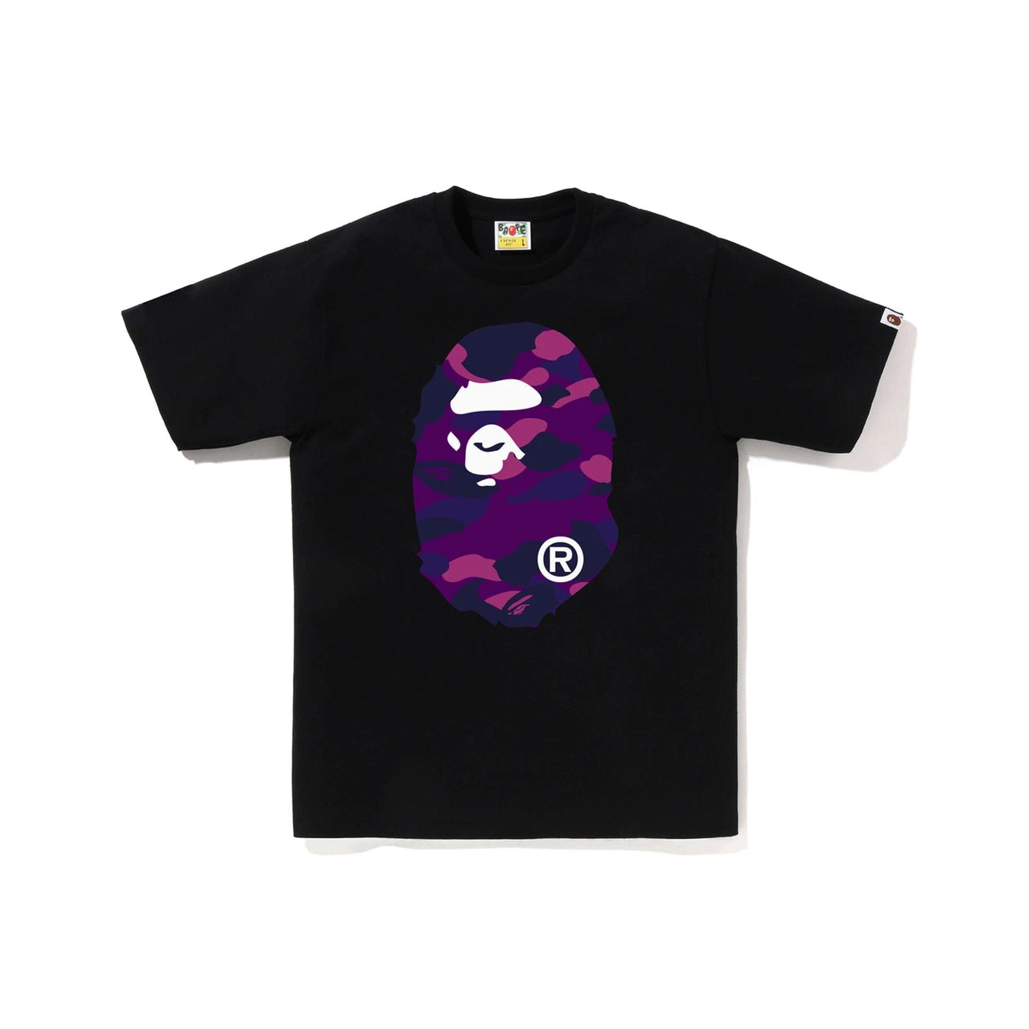 A Bathing Ape BAPE Color Camo Big Ape Head T-Shirt Black / Purple