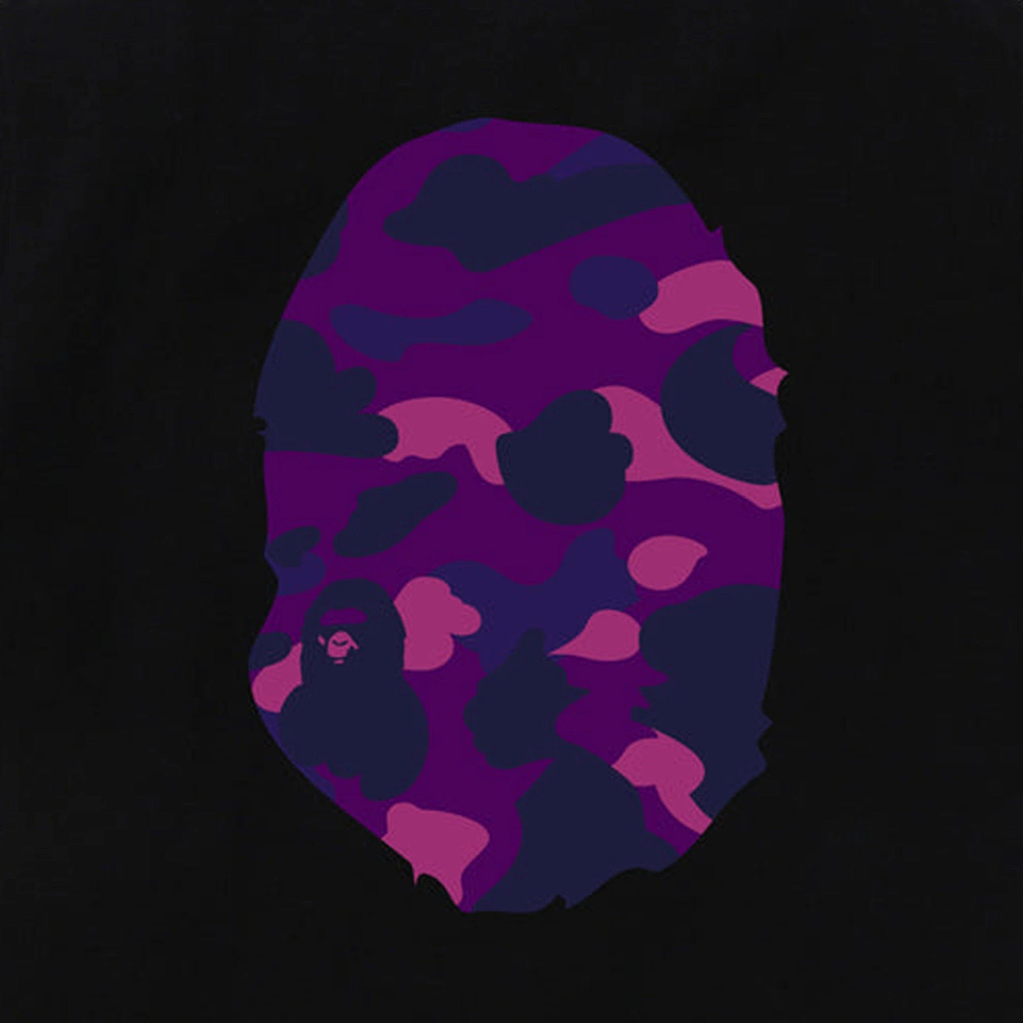 A Bathing Ape BAPE Color Camo Big Ape Head T-Shirt Black / Purple
