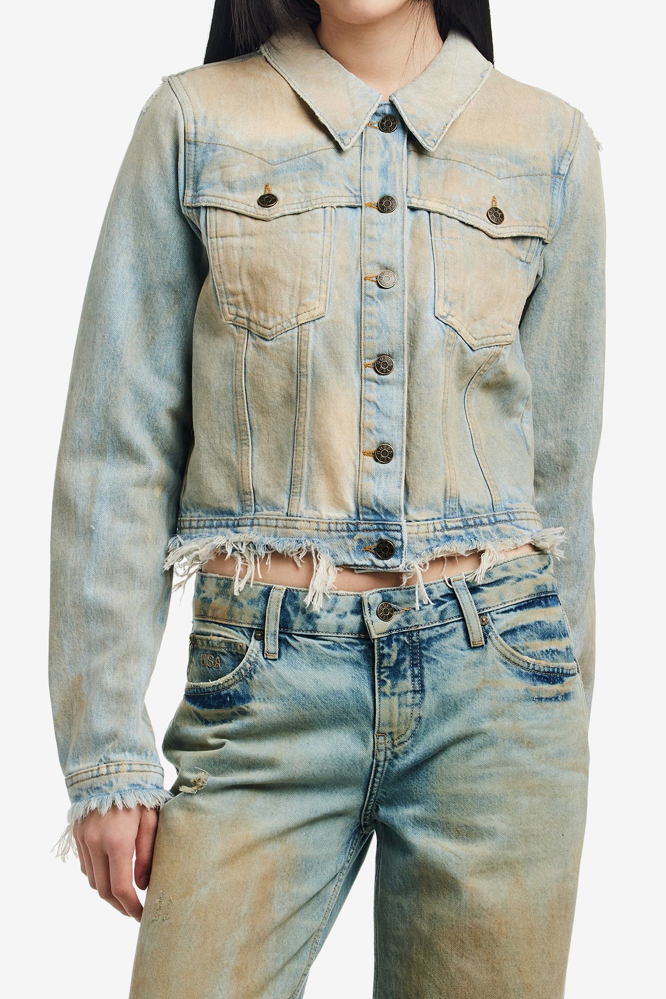 GUESS USA DENIM TRUCKER JACKET