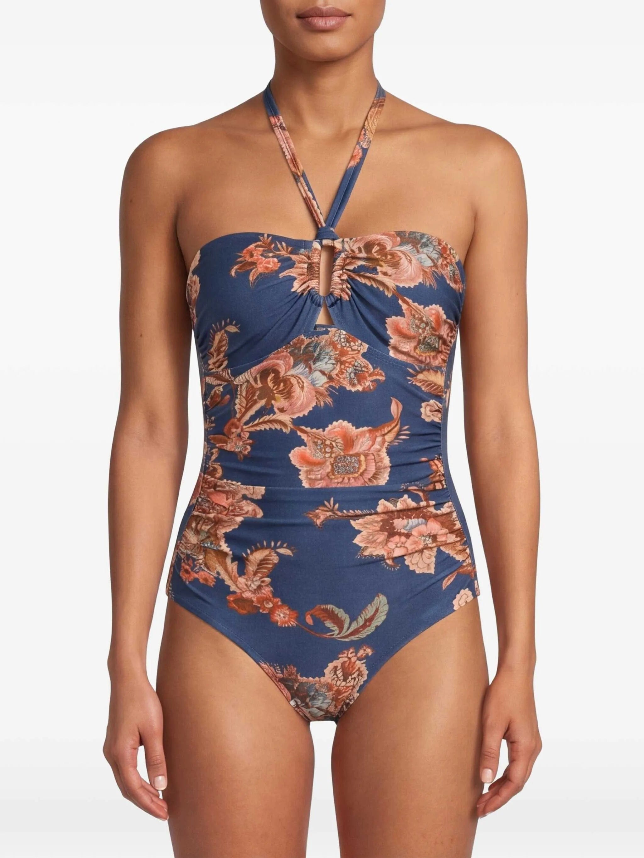 Zimmermann Aster Wide Link 1PC floral - print swimsuit
