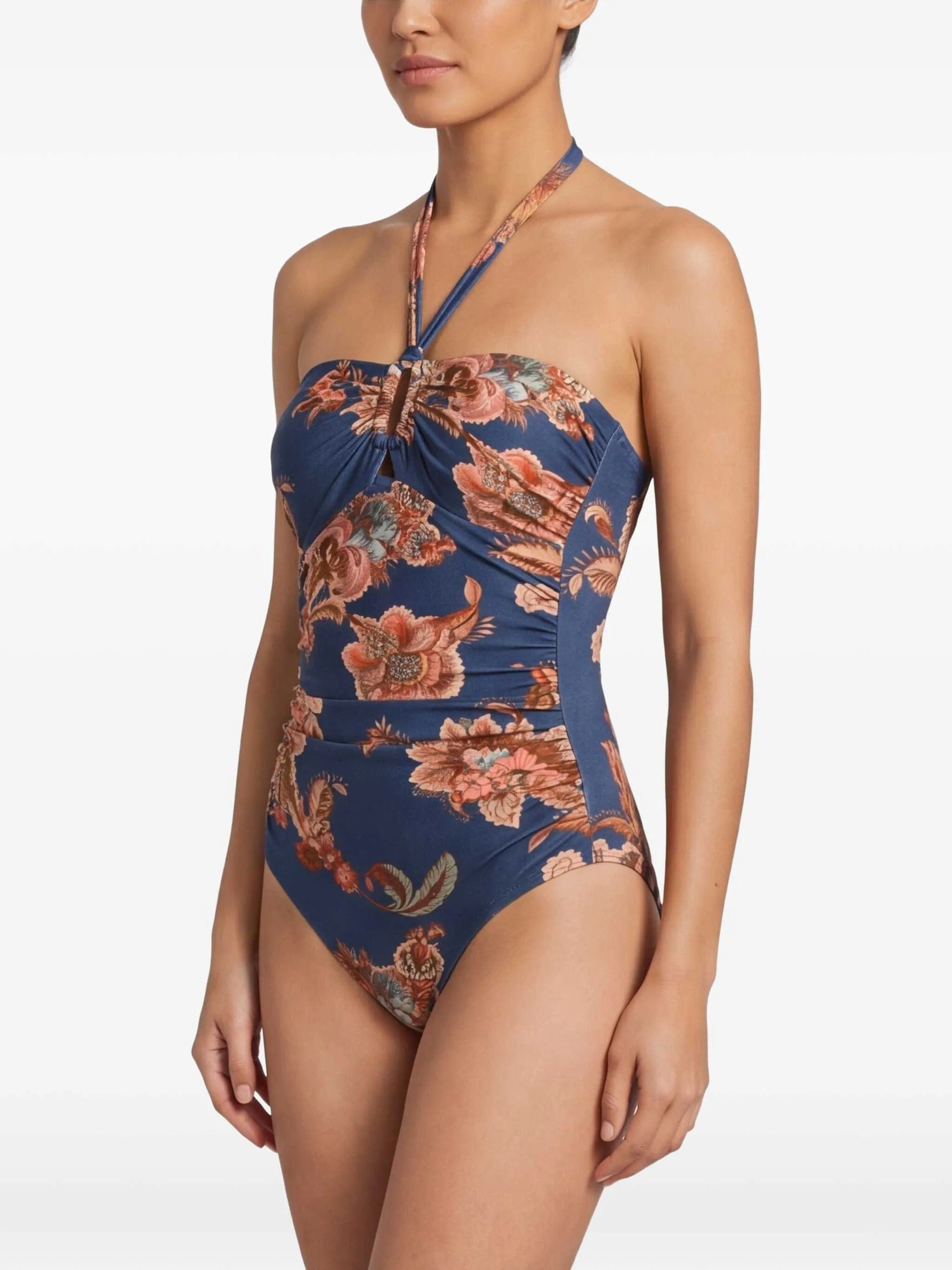 Zimmermann Aster Wide Link 1PC floral - print swimsuit