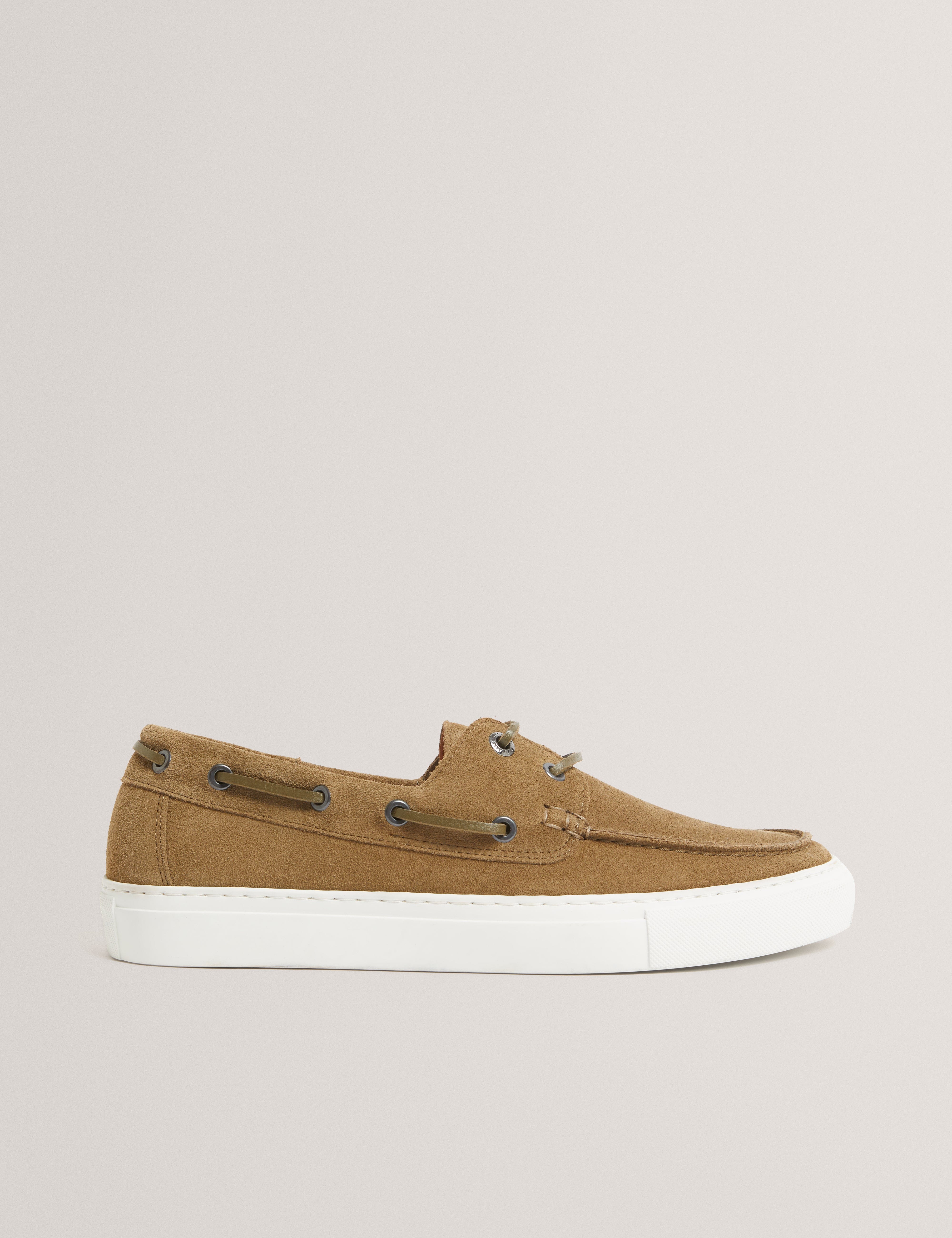 SHOE Bouden Suede Boat Shoe Khaki
