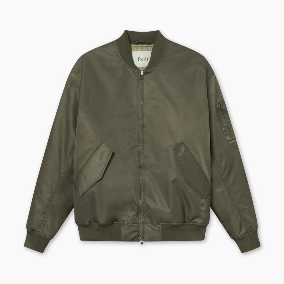 Forét Bow Bomber Jacket Dusty Olive