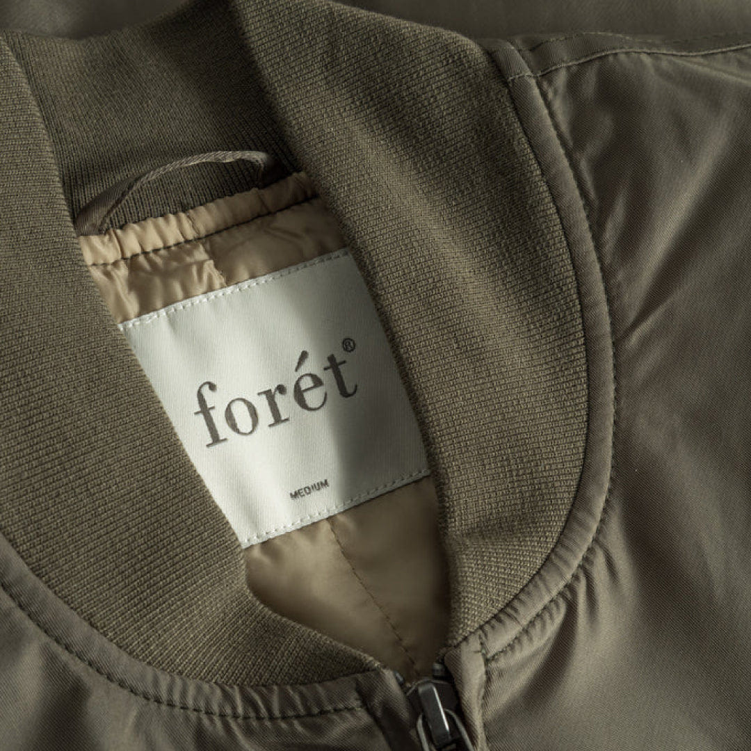 Forét Bow Bomber Jacket Dusty Olive