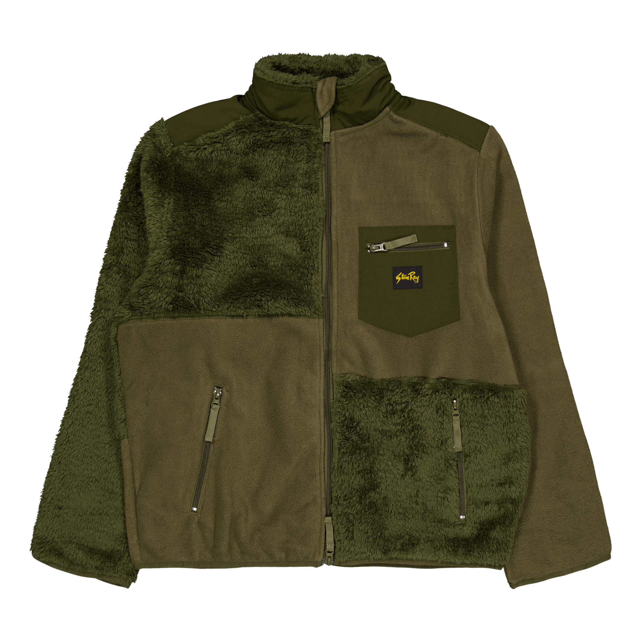 Stan Ray Patchwork Fleece Jacket Olive