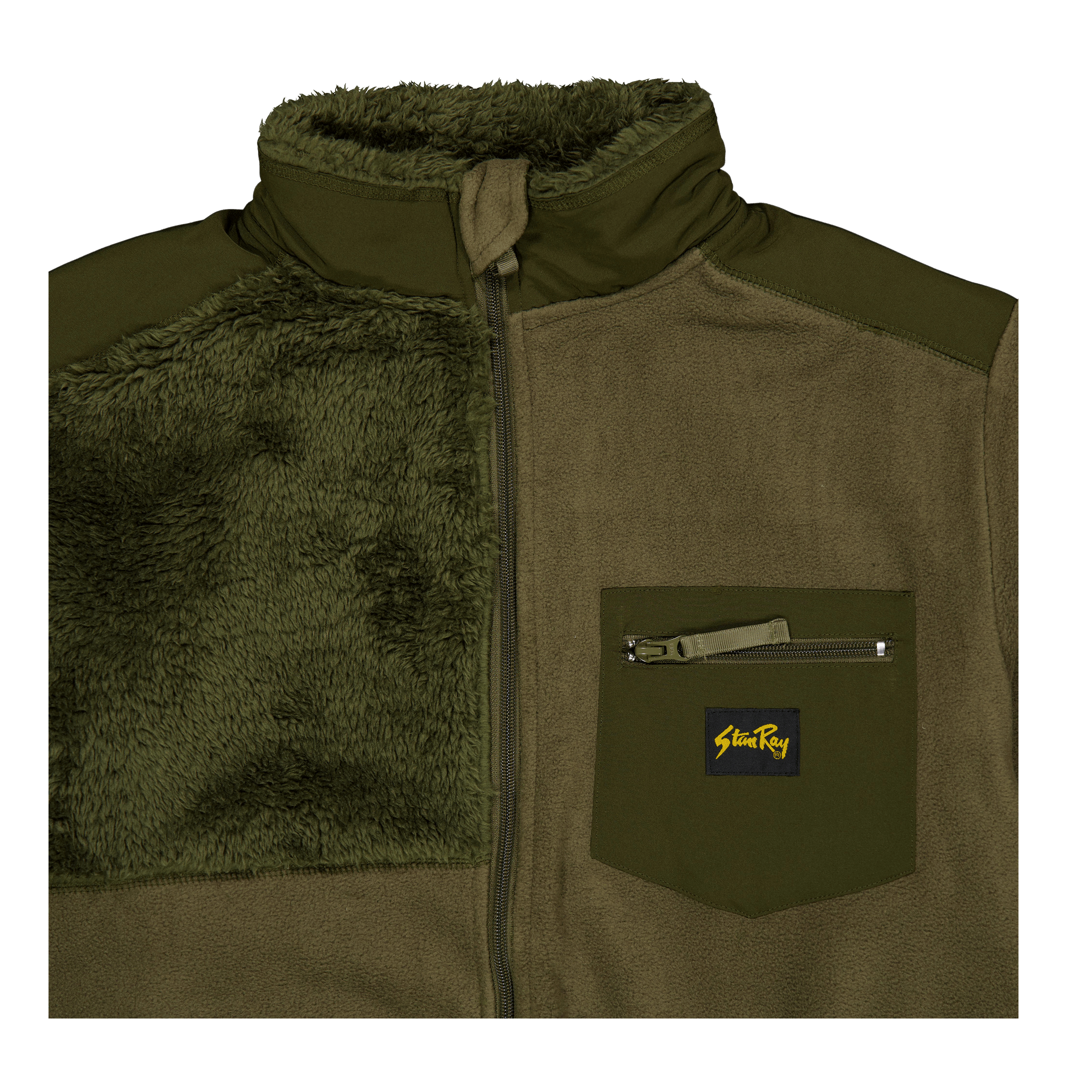 Stan Ray Patchwork Fleece Jacket Olive