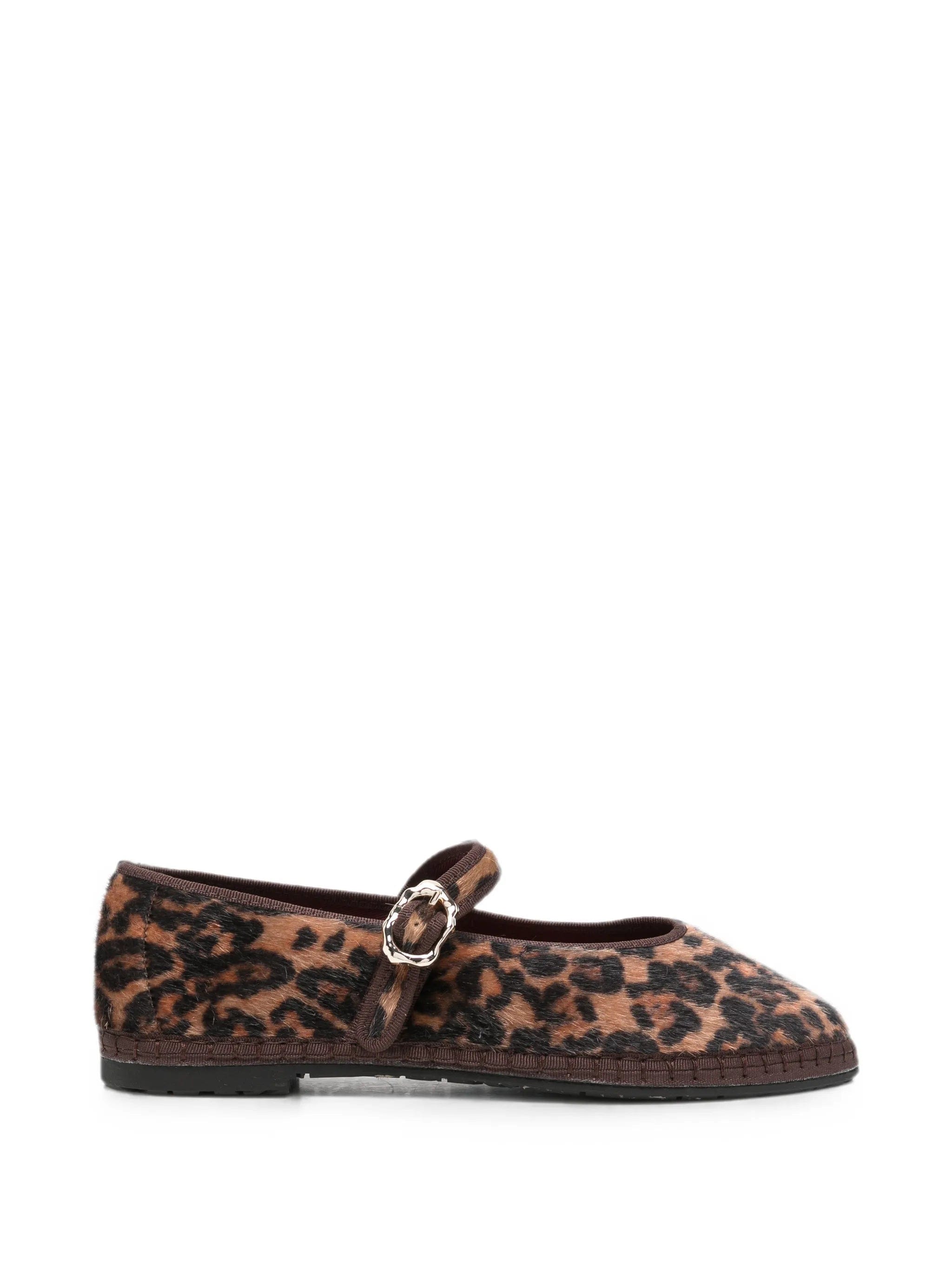 Flabelus Pierre leopard - print ballet flats