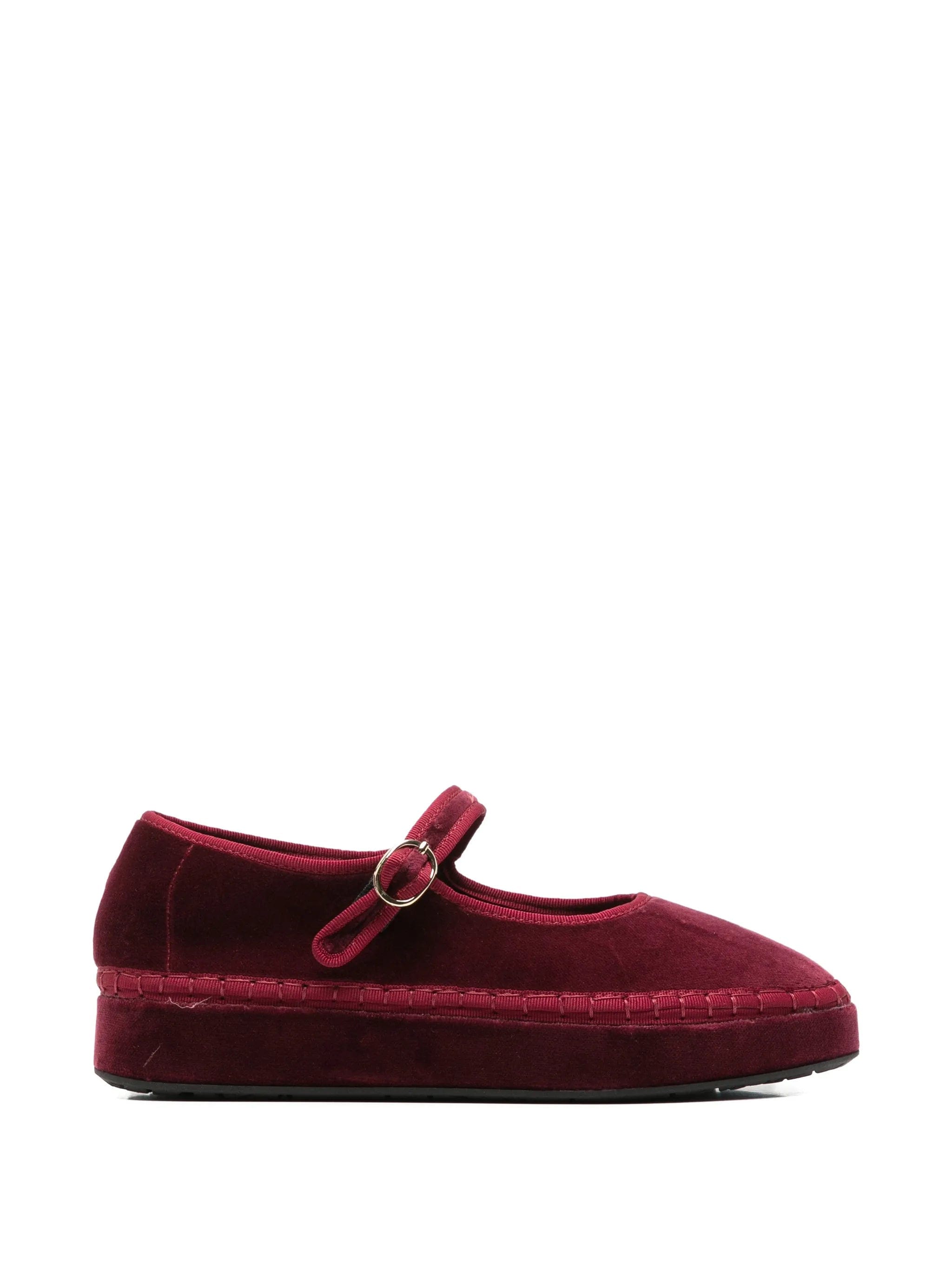 Flabelus Double Lucrecia velvet Mary Jane shoes