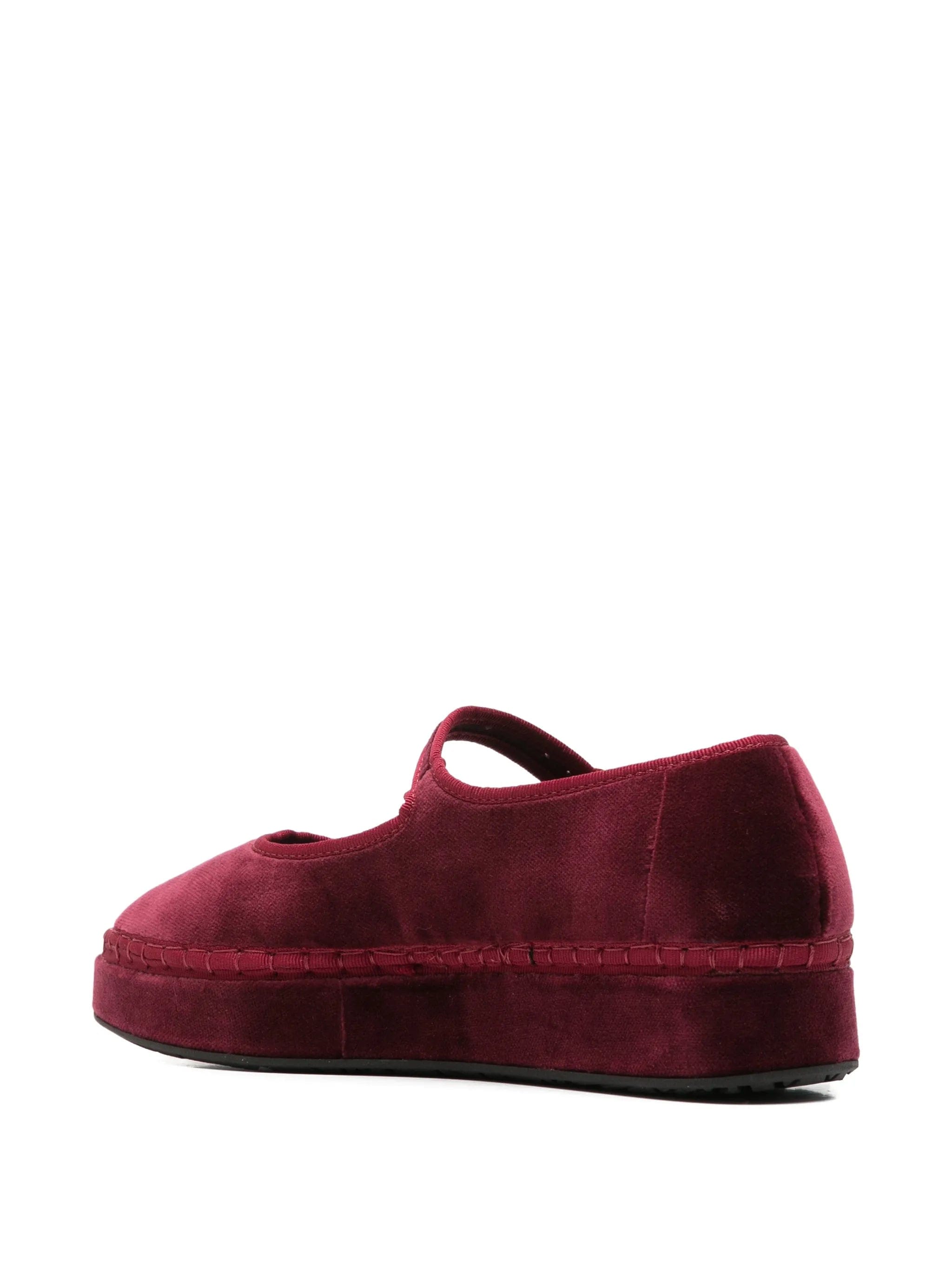 Flabelus Double Lucrecia velvet Mary Jane shoes