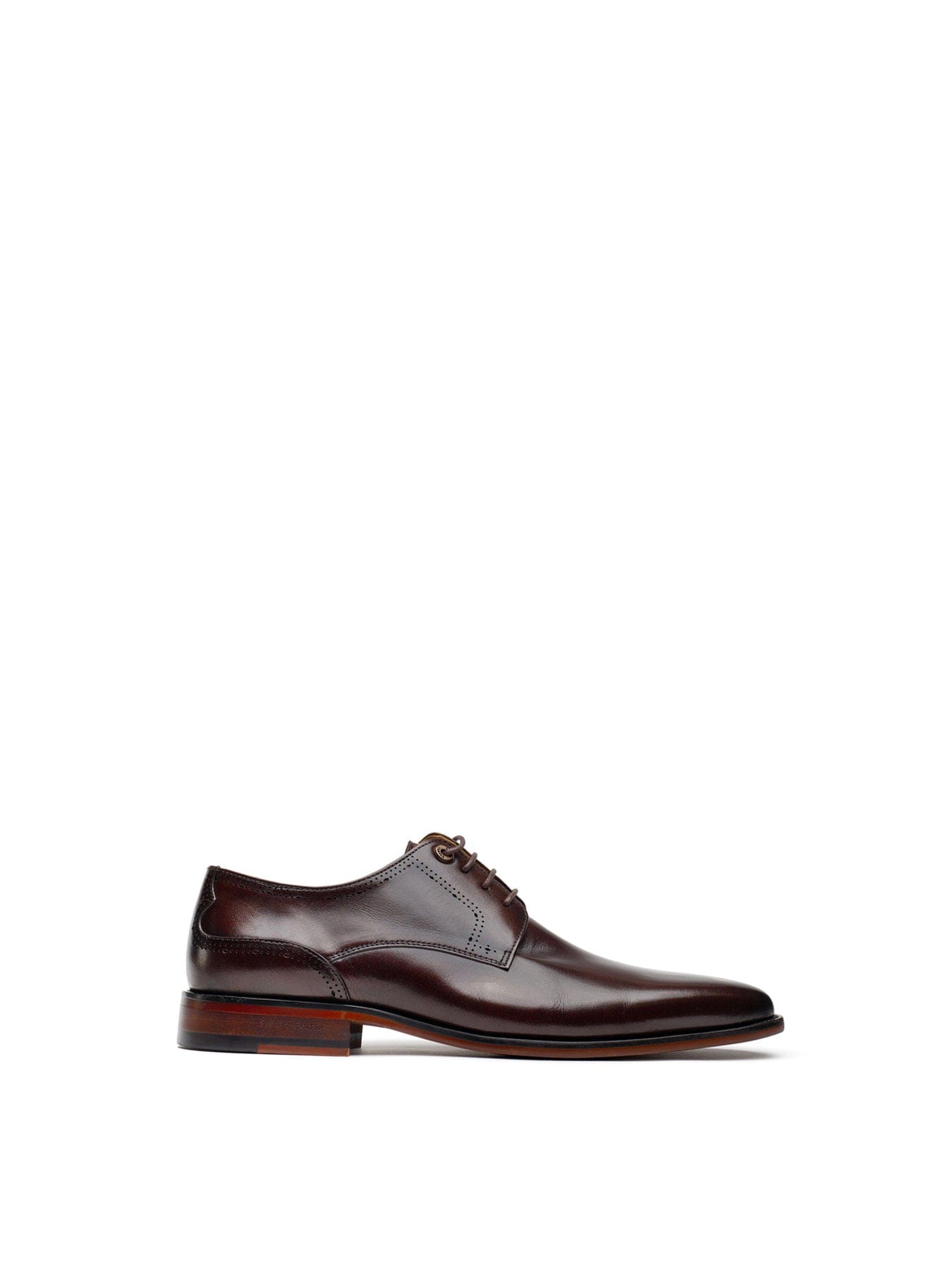Simon Carter Warren Derby Leather Shoes Brown