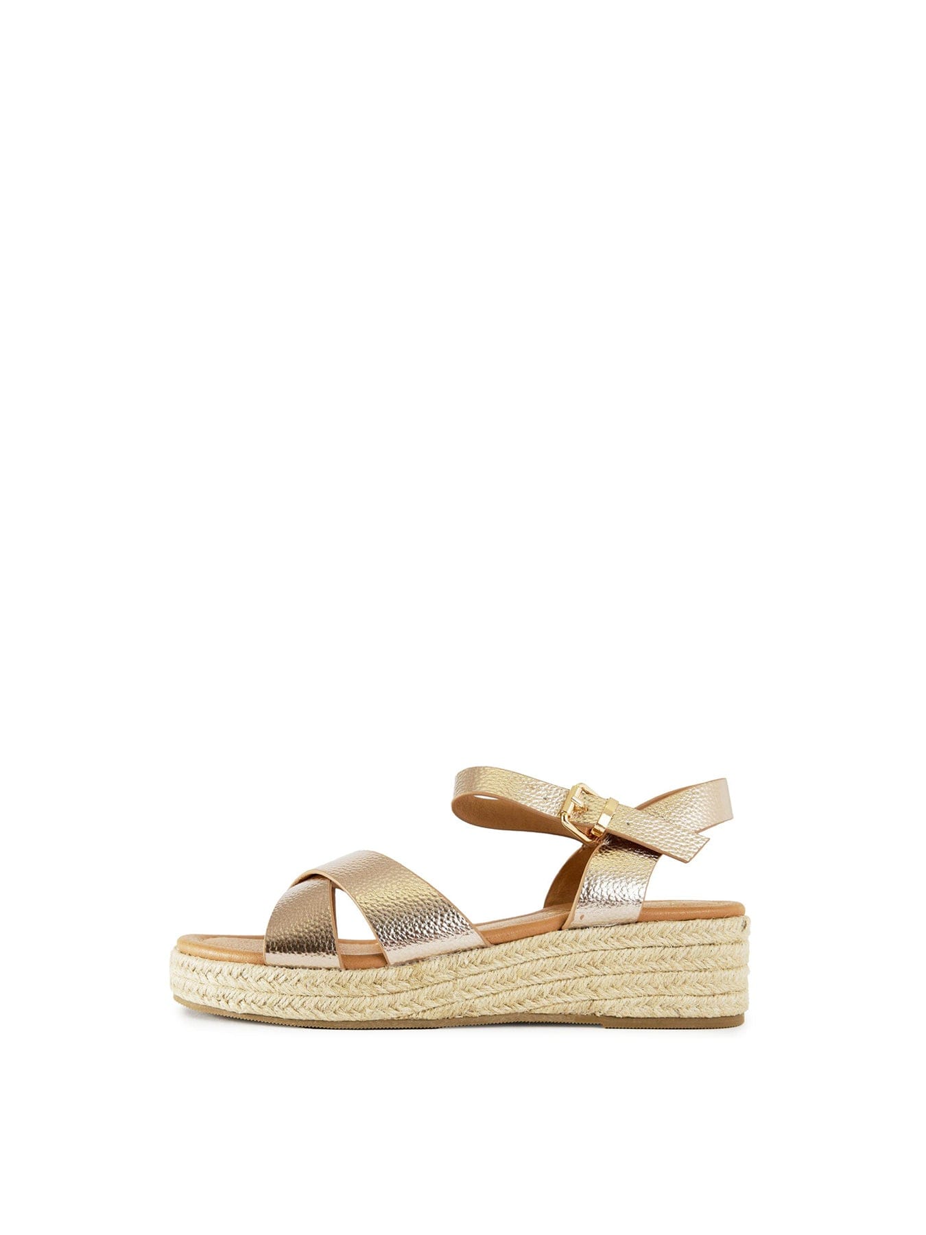 V.gan Pekoe Espadrille Wedge Sandals Gold