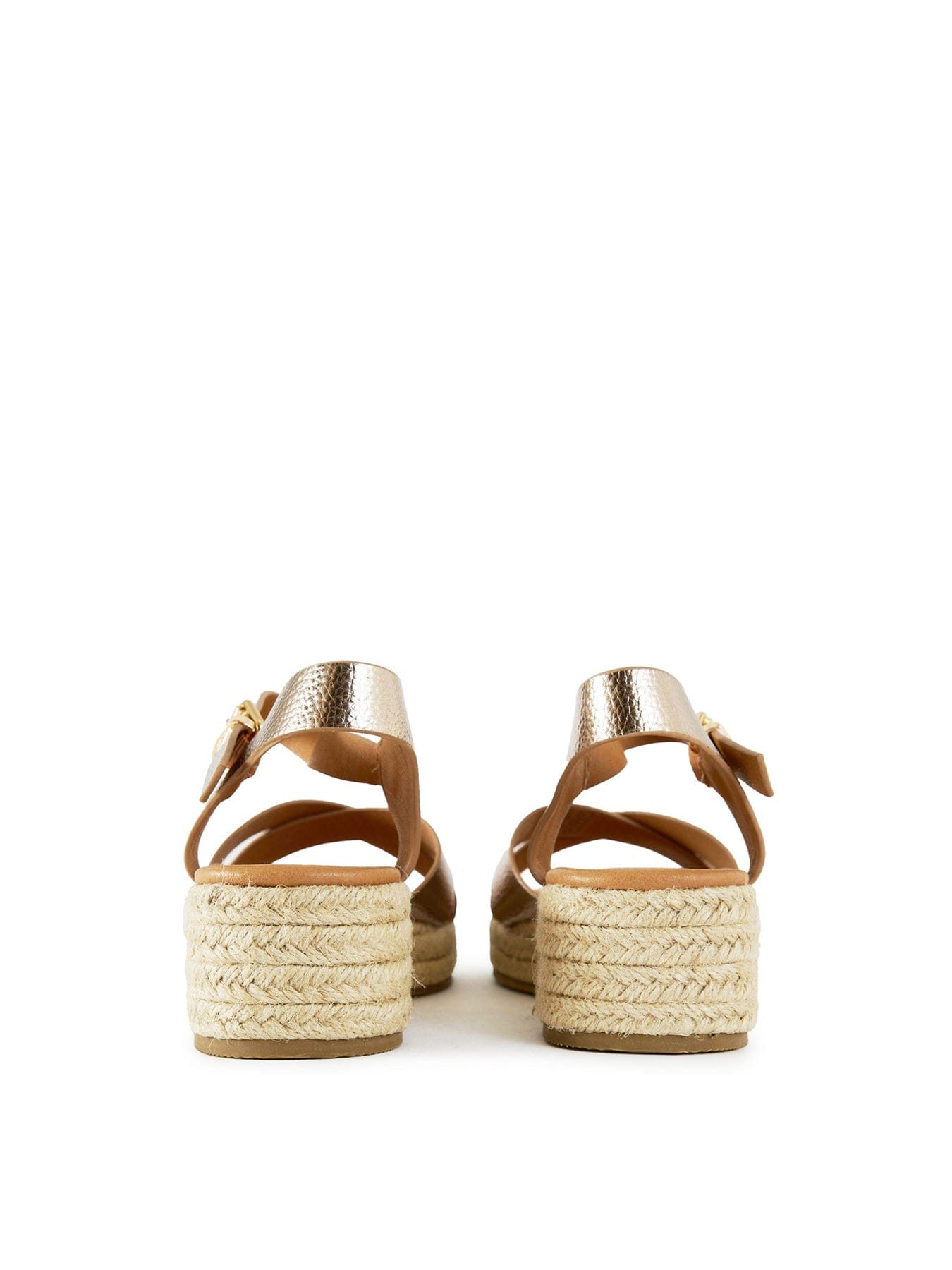 V.gan Pekoe Espadrille Wedge Sandals Gold