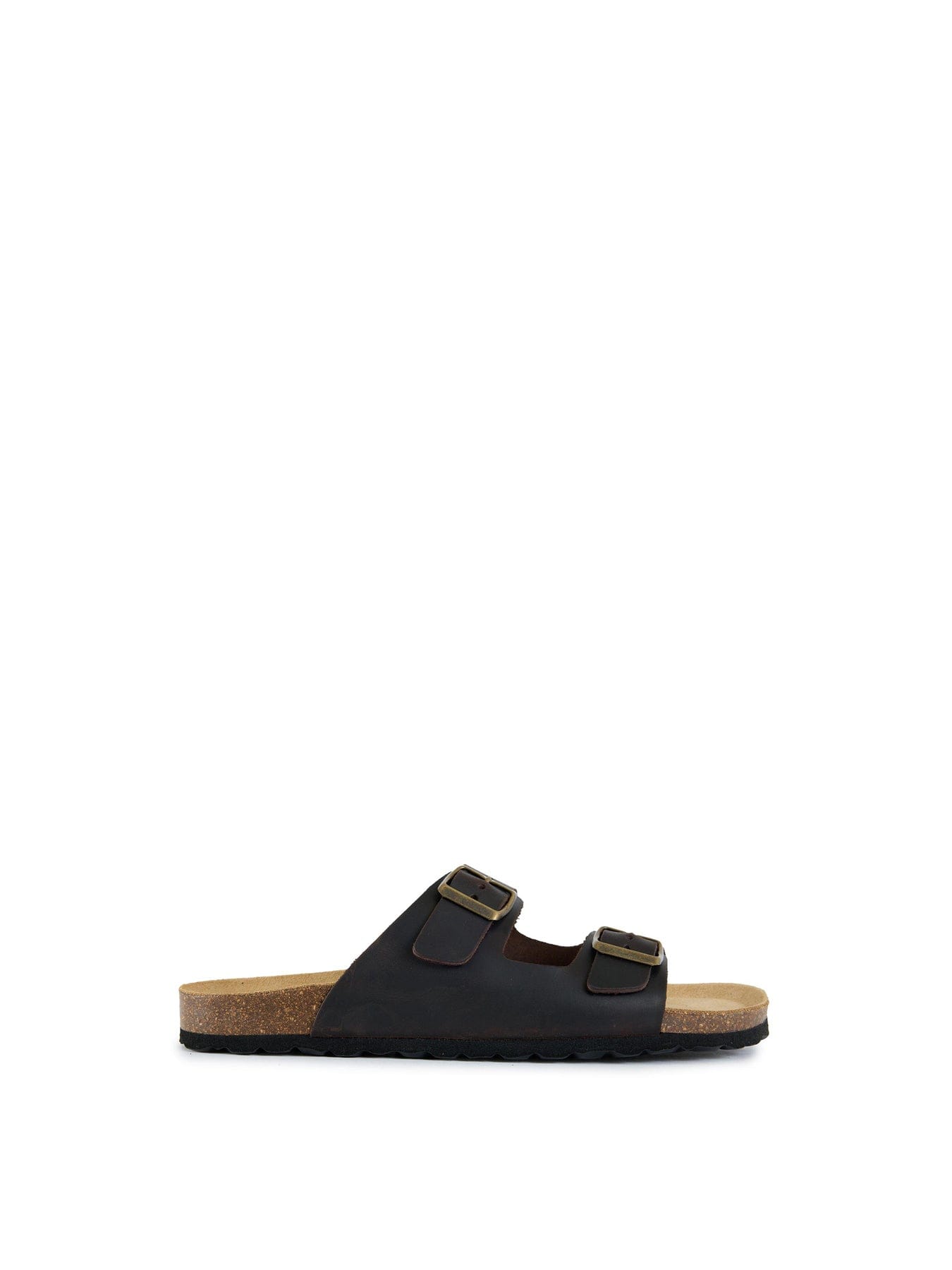 Sole Ldn Nash Footbed Leather Sandals Brown