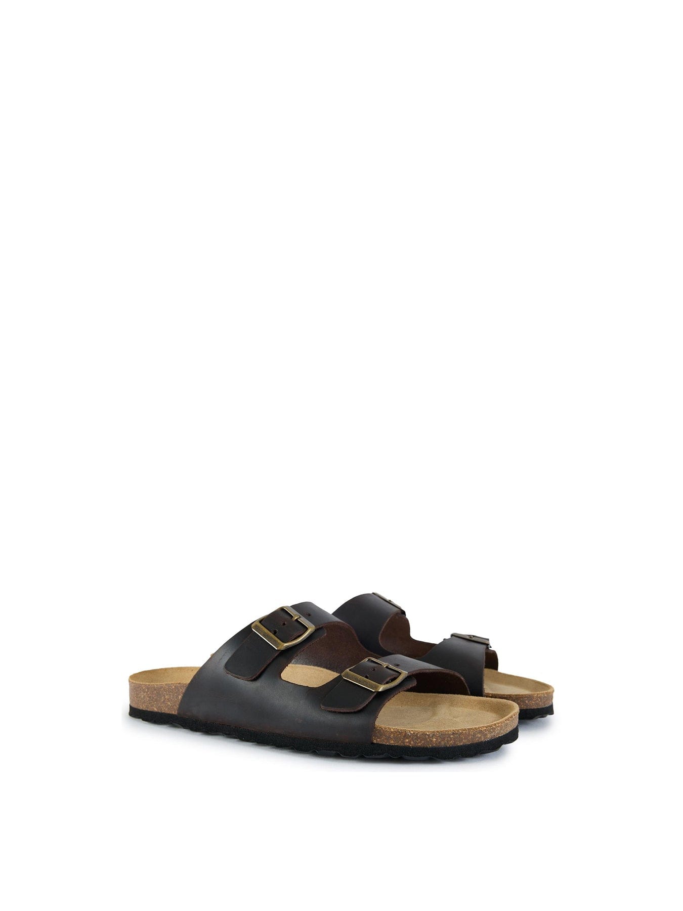 Sole Ldn Nash Footbed Leather Sandals Brown