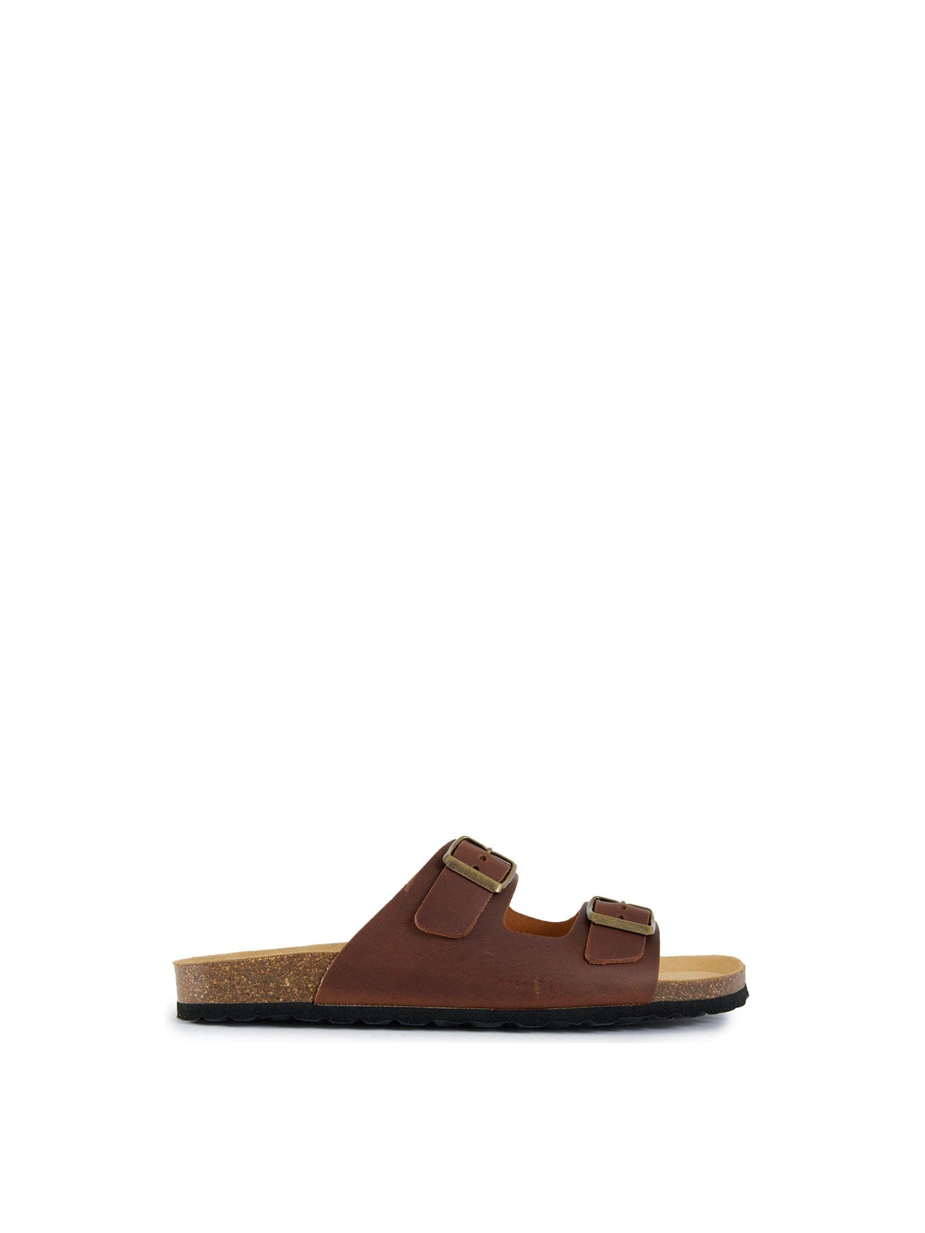 Sole Ldn Nash Footbed Leather Sandals Tan
