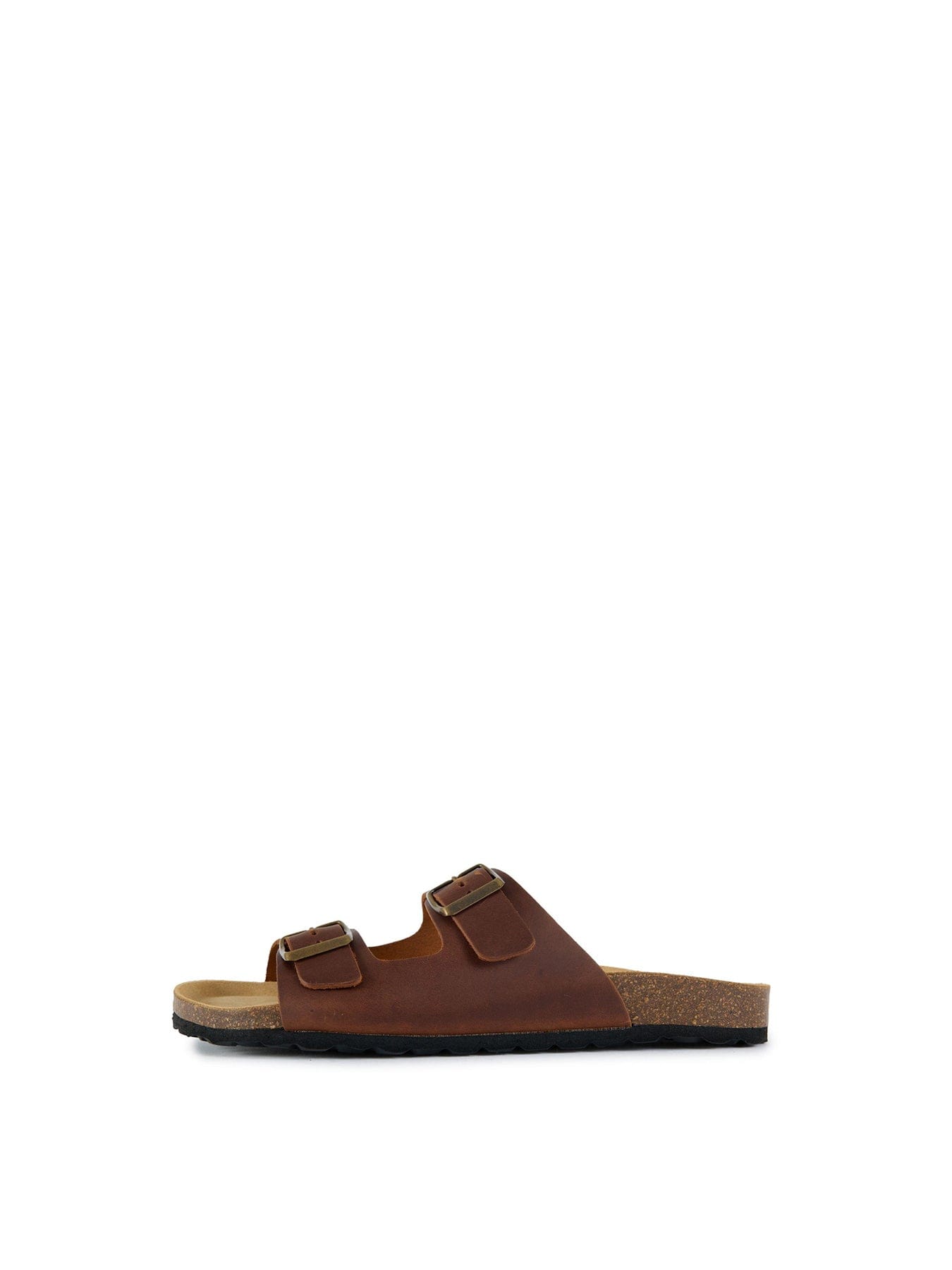 Sole Ldn Nash Footbed Leather Sandals Tan