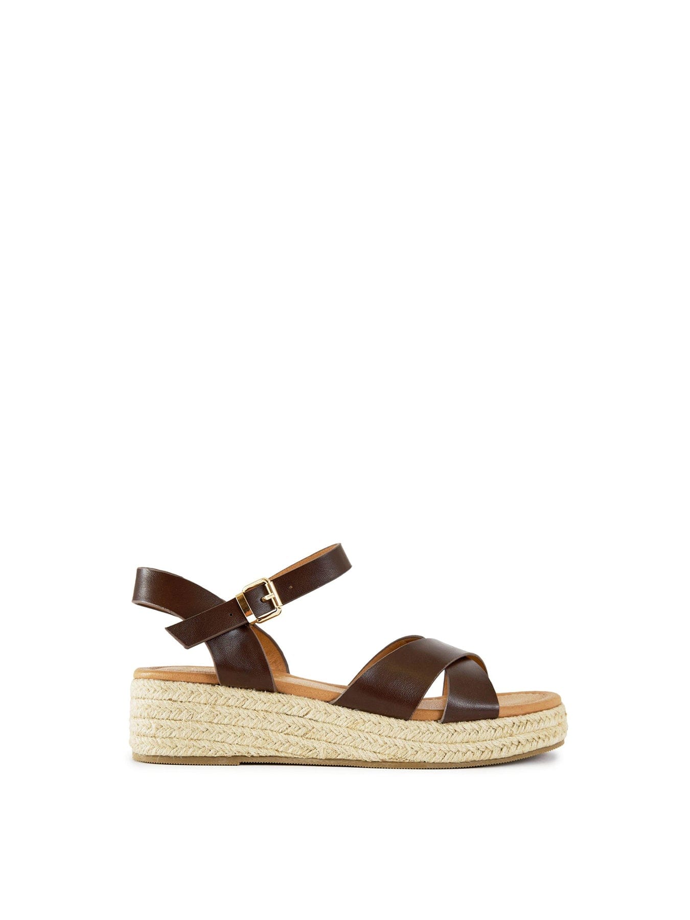 V.gan Pekoe Espadrille Wedge Sandals Brown