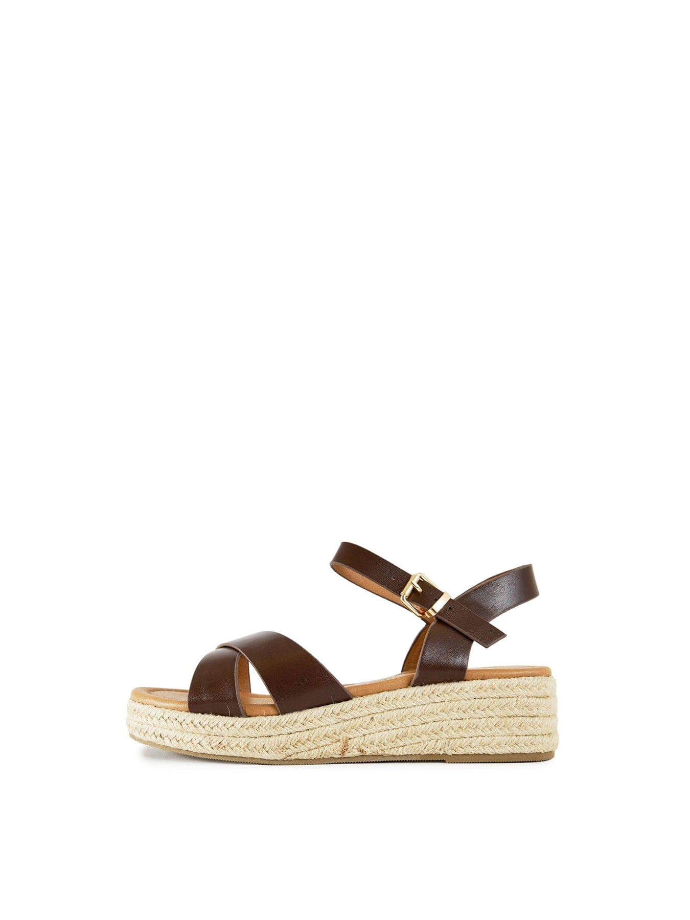 V.gan Pekoe Espadrille Wedge Sandals Brown