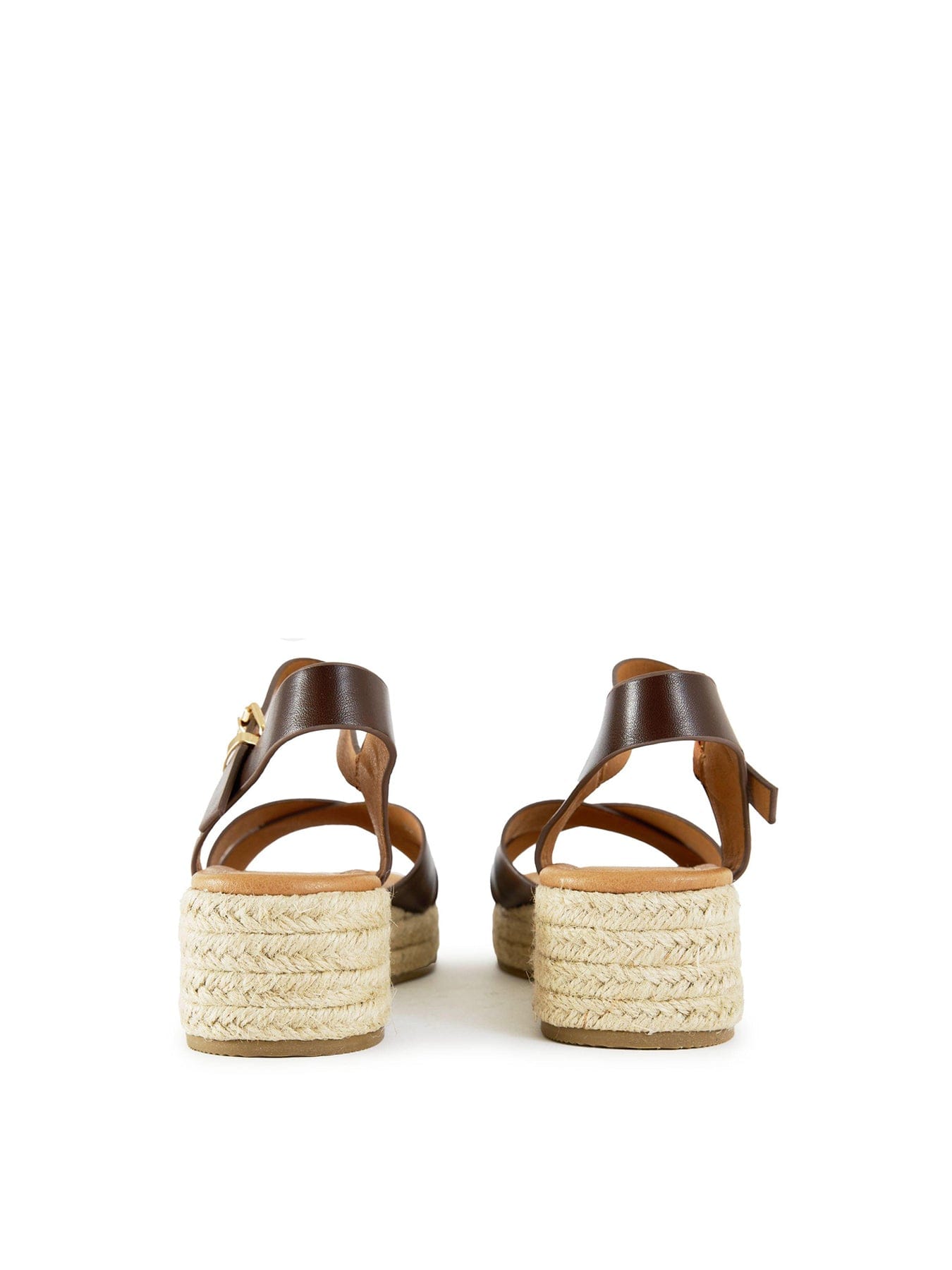 V.gan Pekoe Espadrille Wedge Sandals Brown