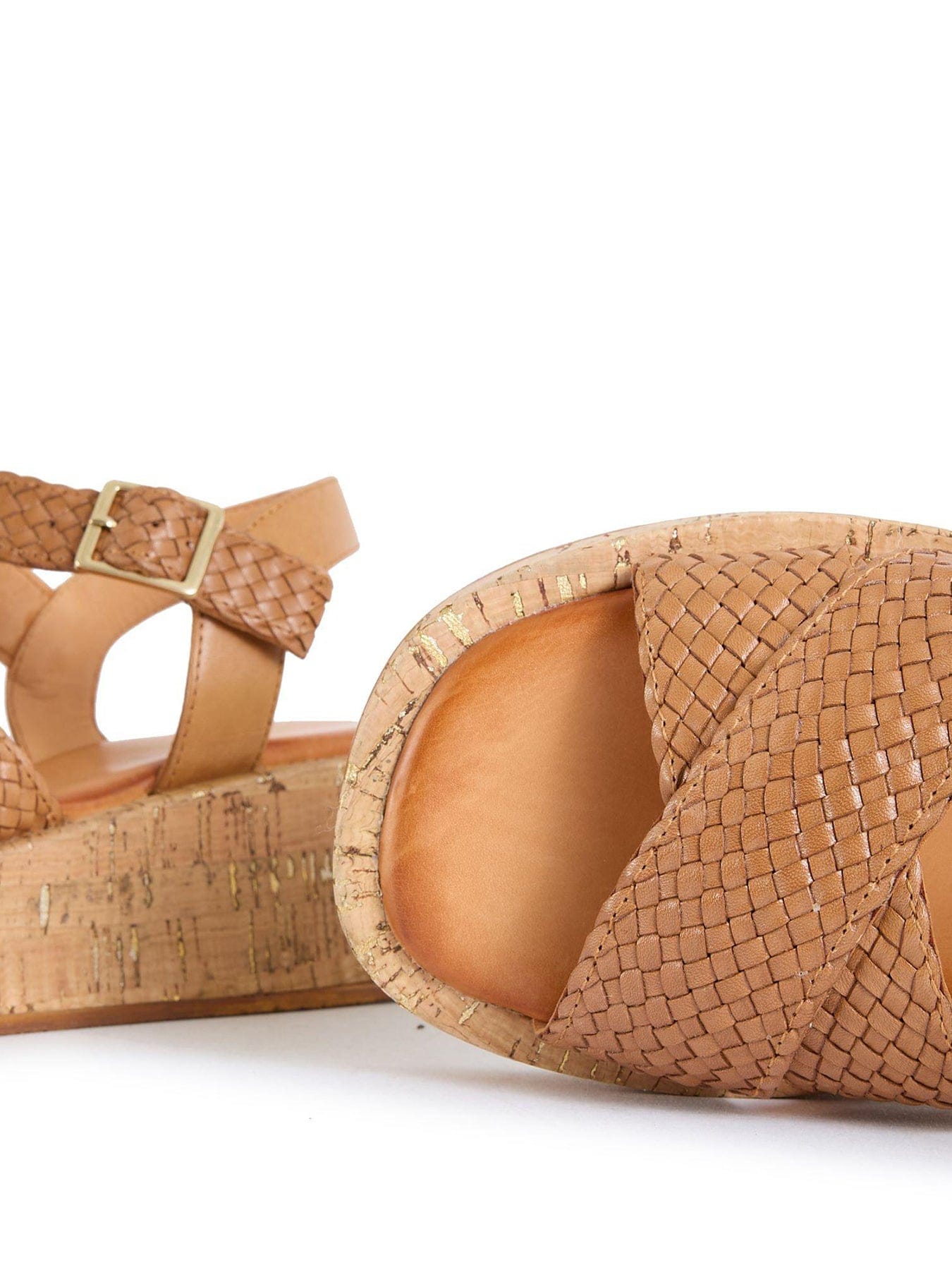 Sole Ldn Briana Flatform Sandals Tan