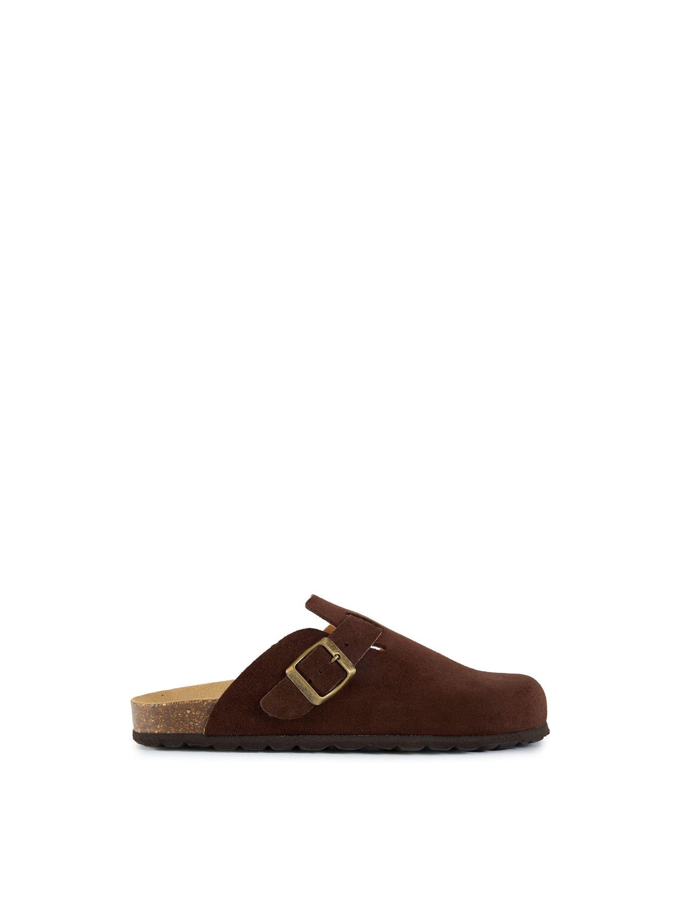 Sole Ldn Nye Footbed Mule Suede Sandals Brown