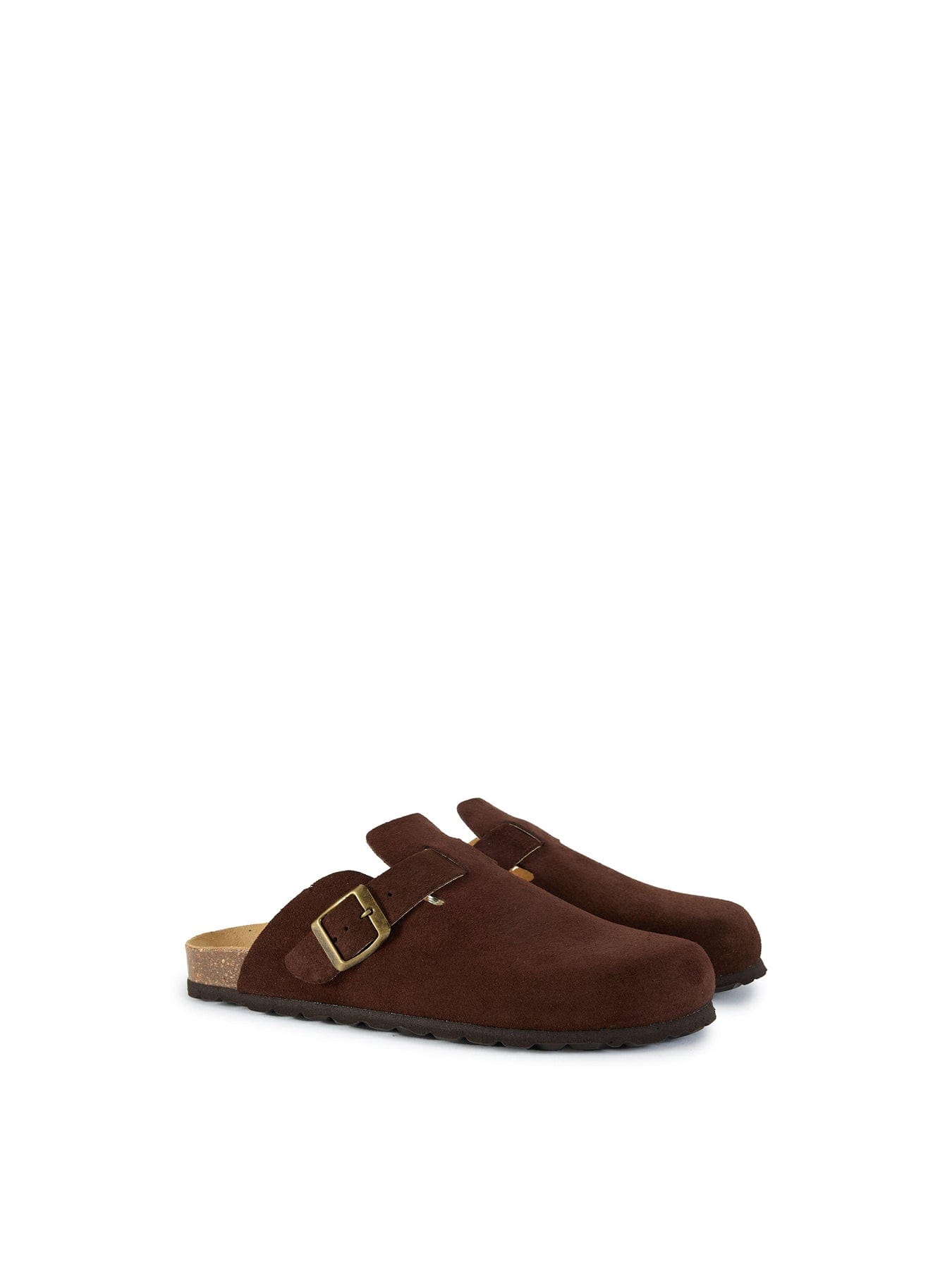 Sole Ldn Nye Footbed Mule Suede Sandals Brown
