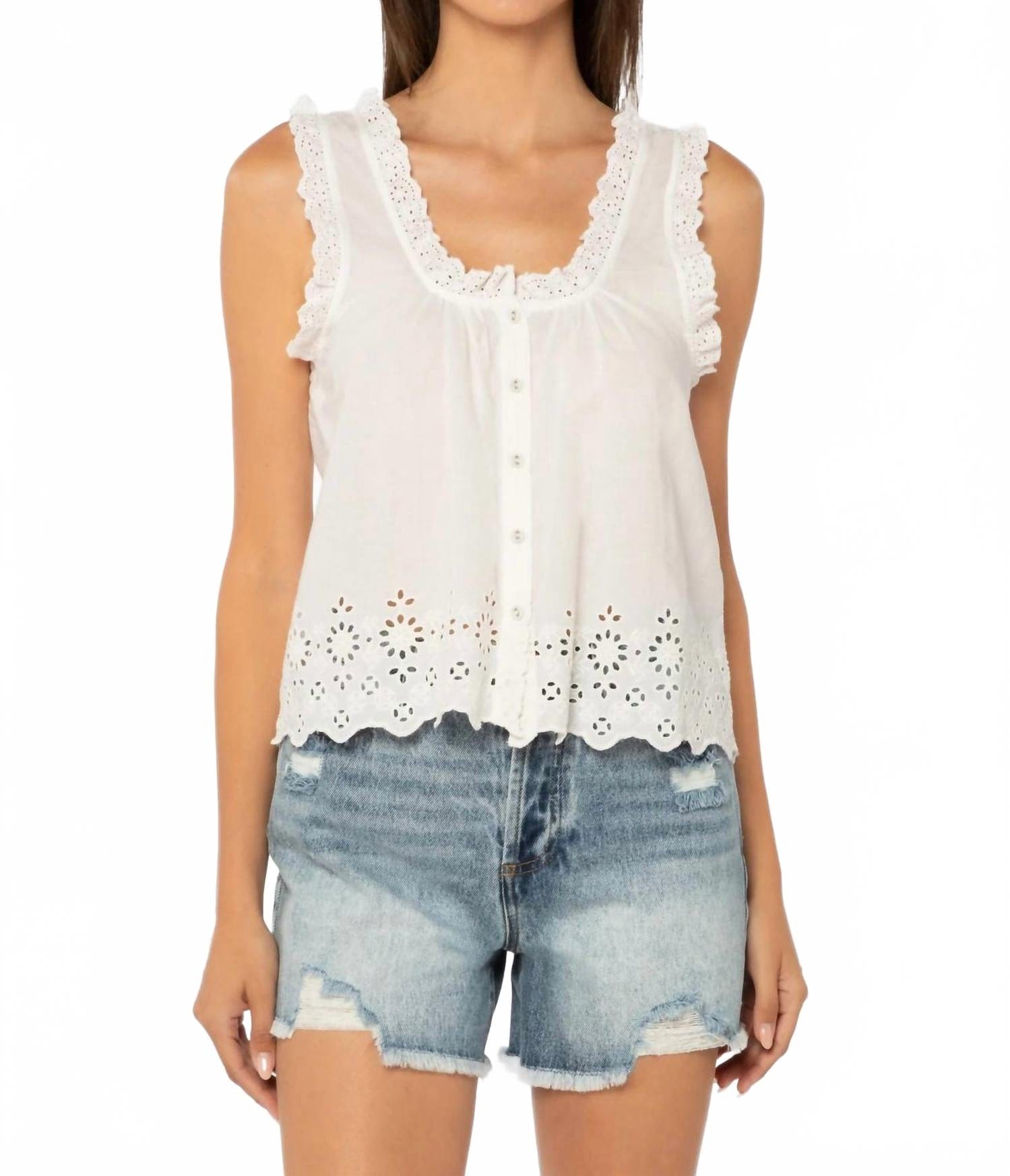 WHITE* Rosabel Tank Top In White